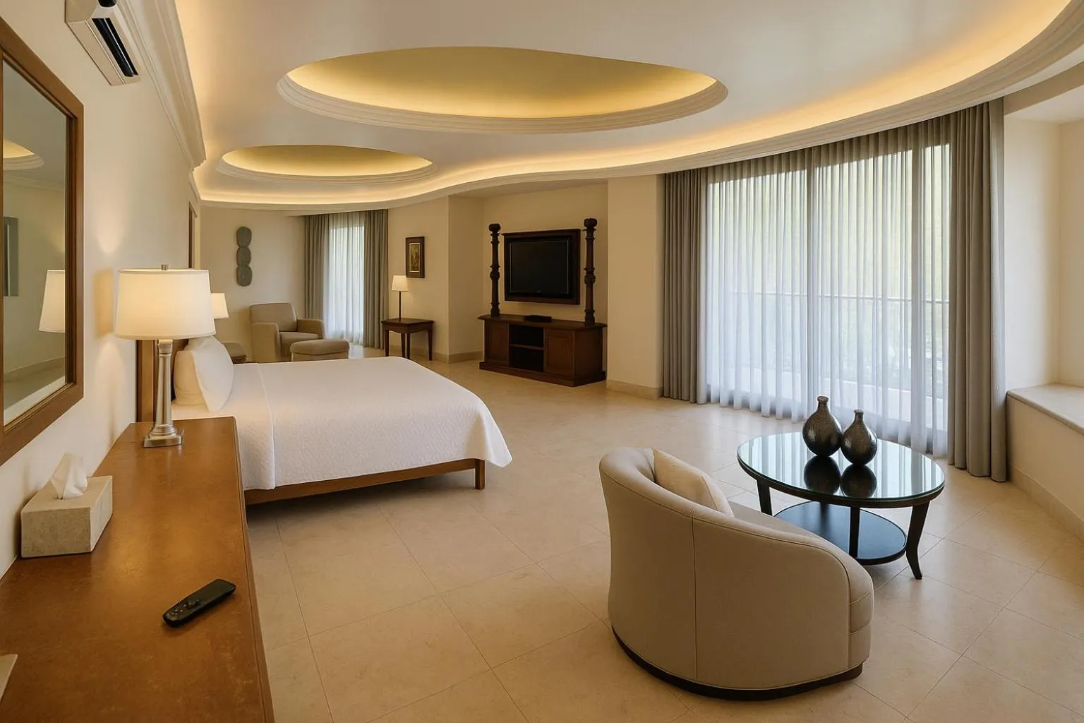 Bed in South Shore Villa Armonia Luxury Boutique