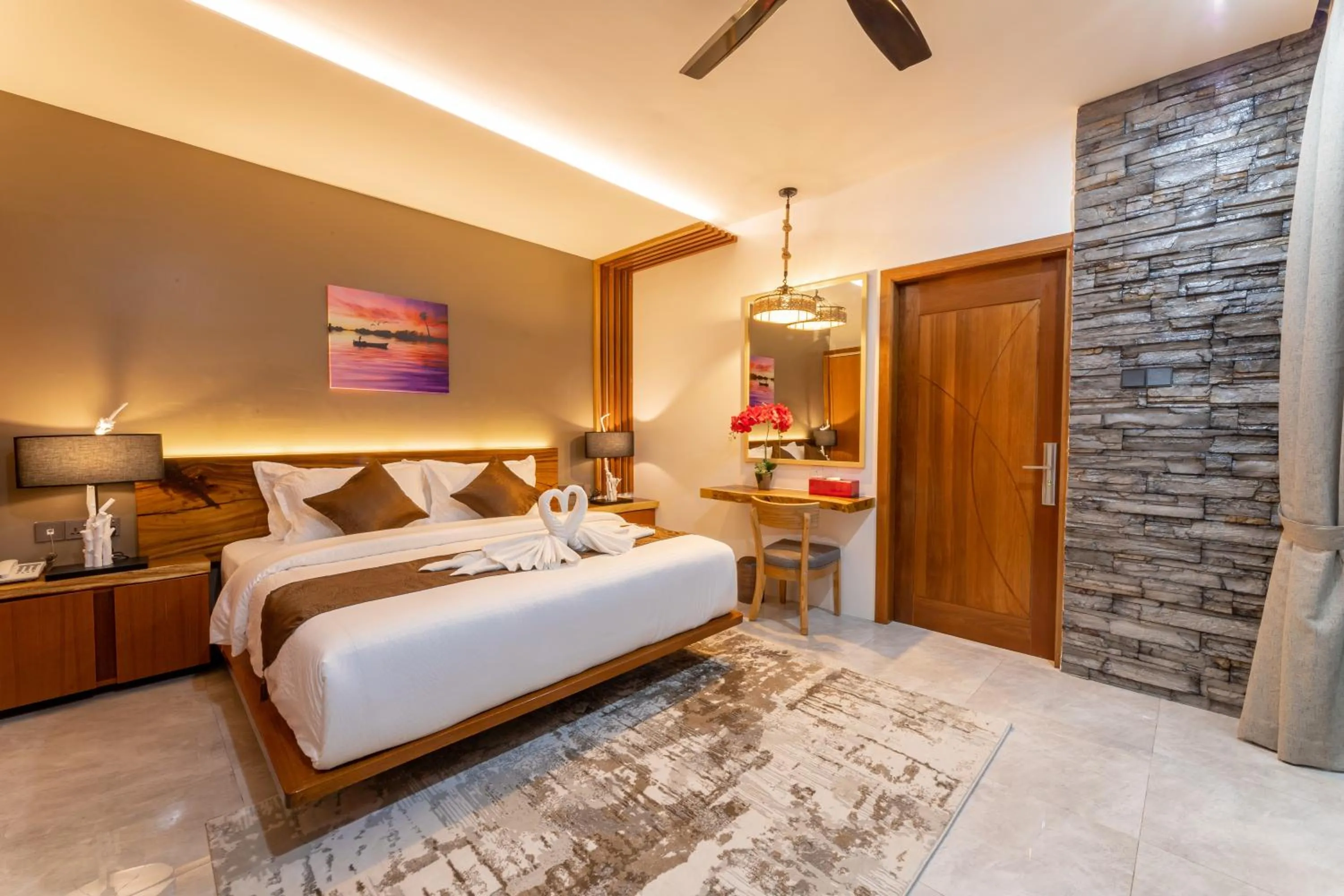 Bed in Maneh Villa Langkawi - Private Pool