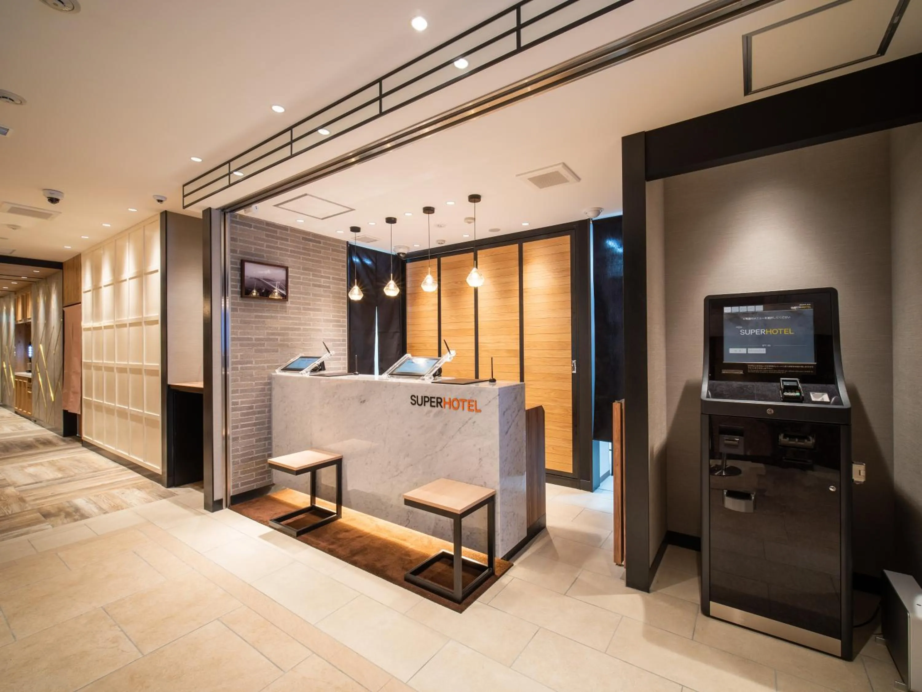 Lobby or reception in Super Hotel Okayama Station Higashiguchi