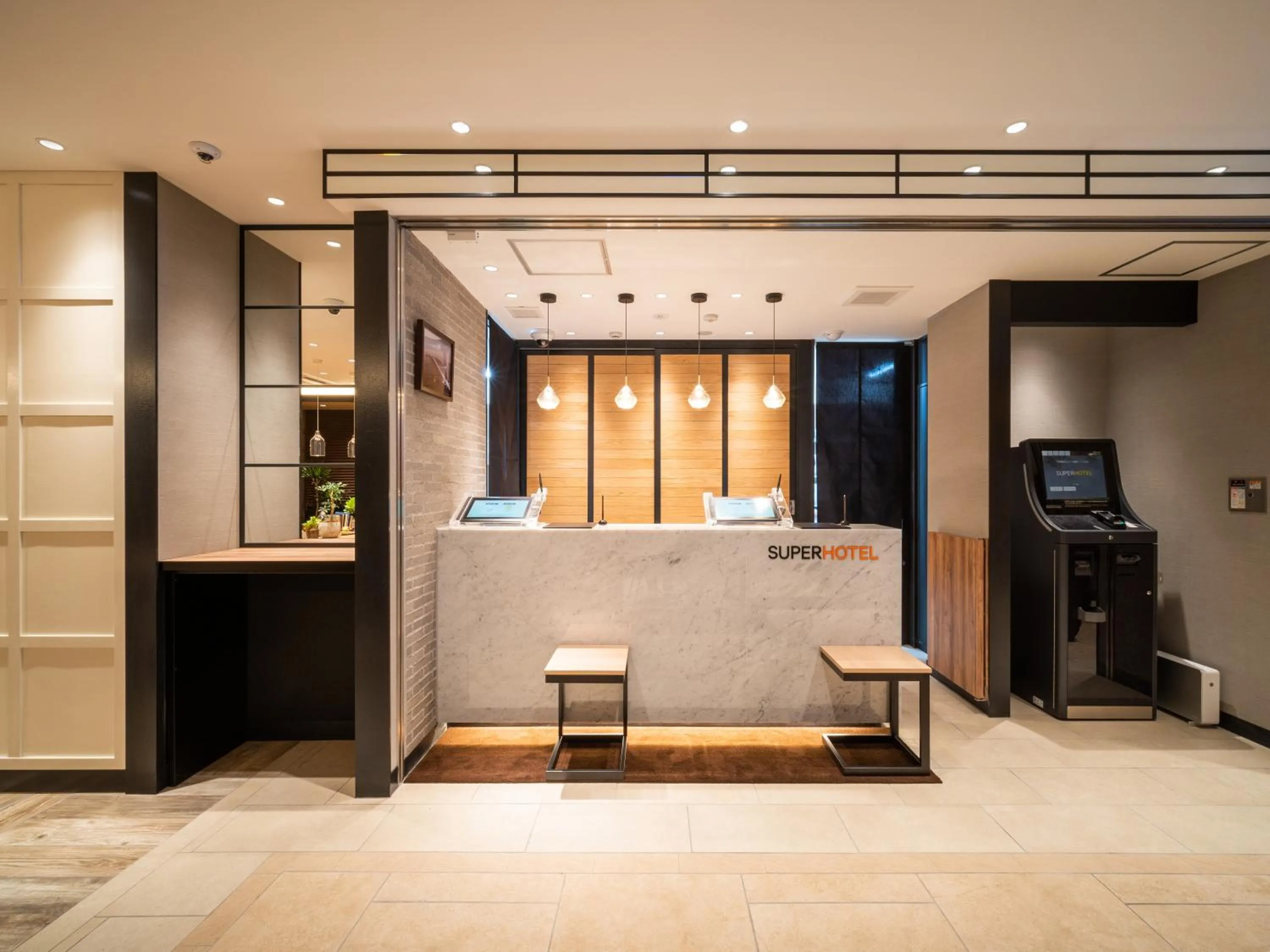 Lobby or reception in Super Hotel Okayama Station Higashiguchi