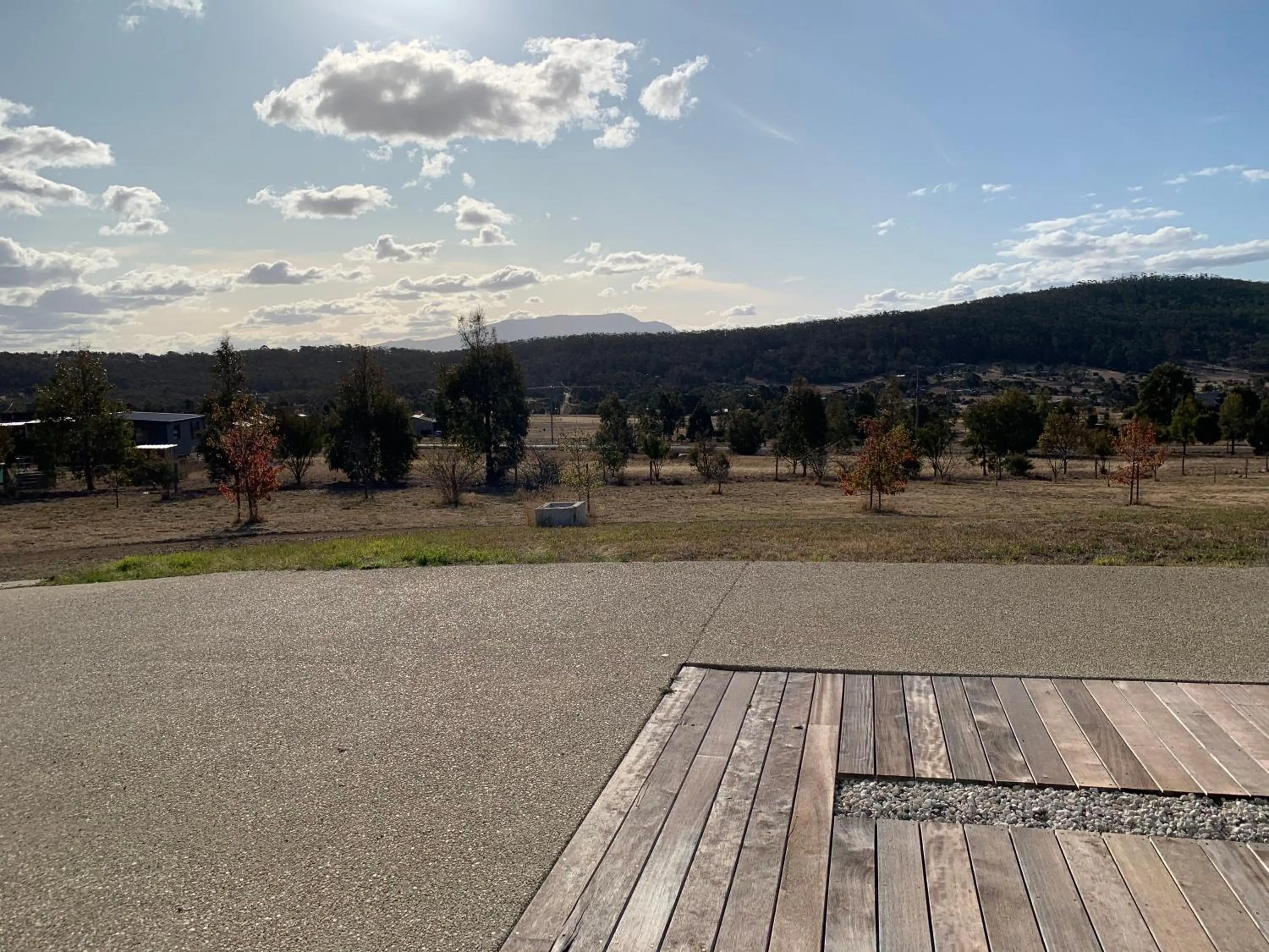 Patio in Couples Retreat with Mountain View Near Hobart