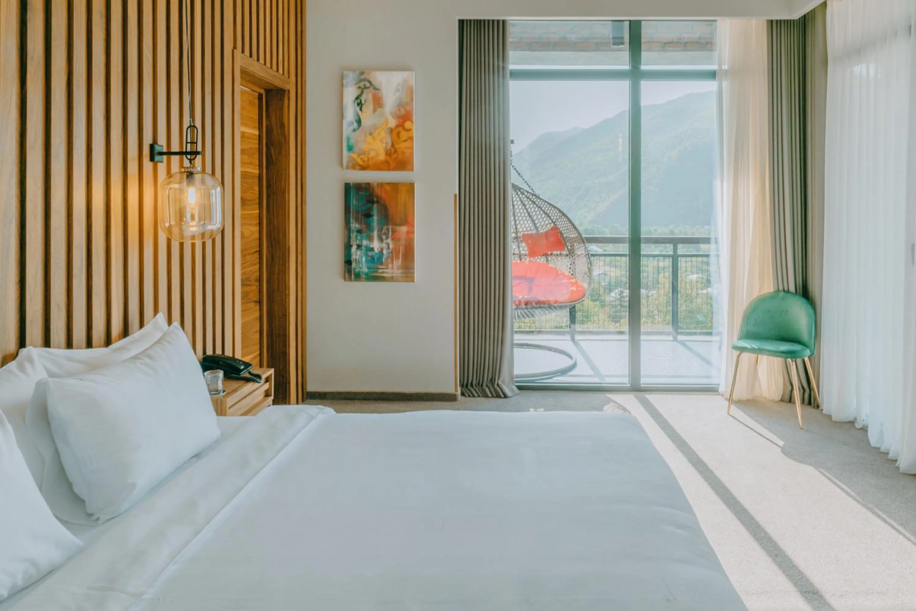 Bedroom, Bed in Mtserlebi Resort