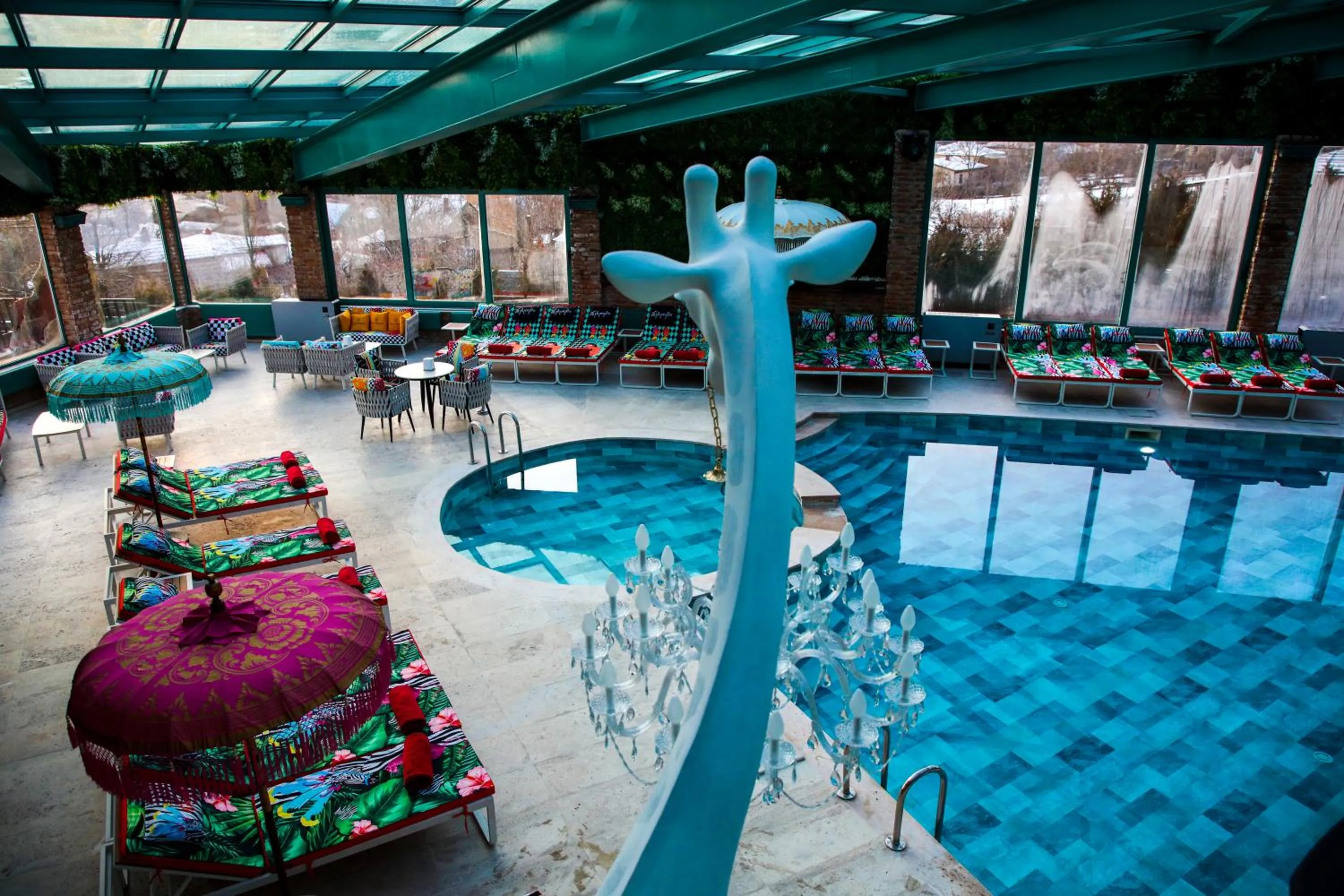 Swimming pool in Mtserlebi Resort