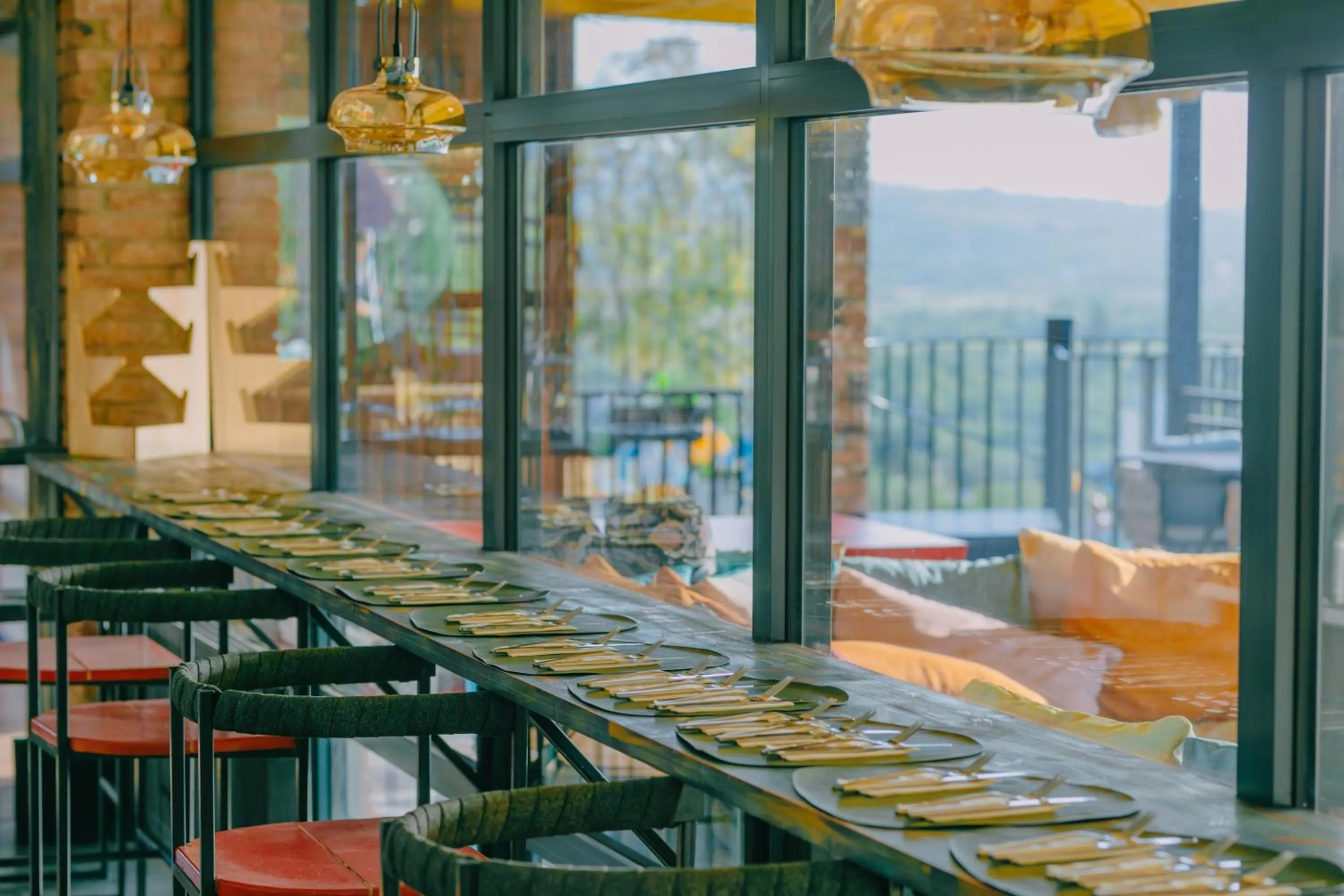 Breakfast in Mtserlebi Resort