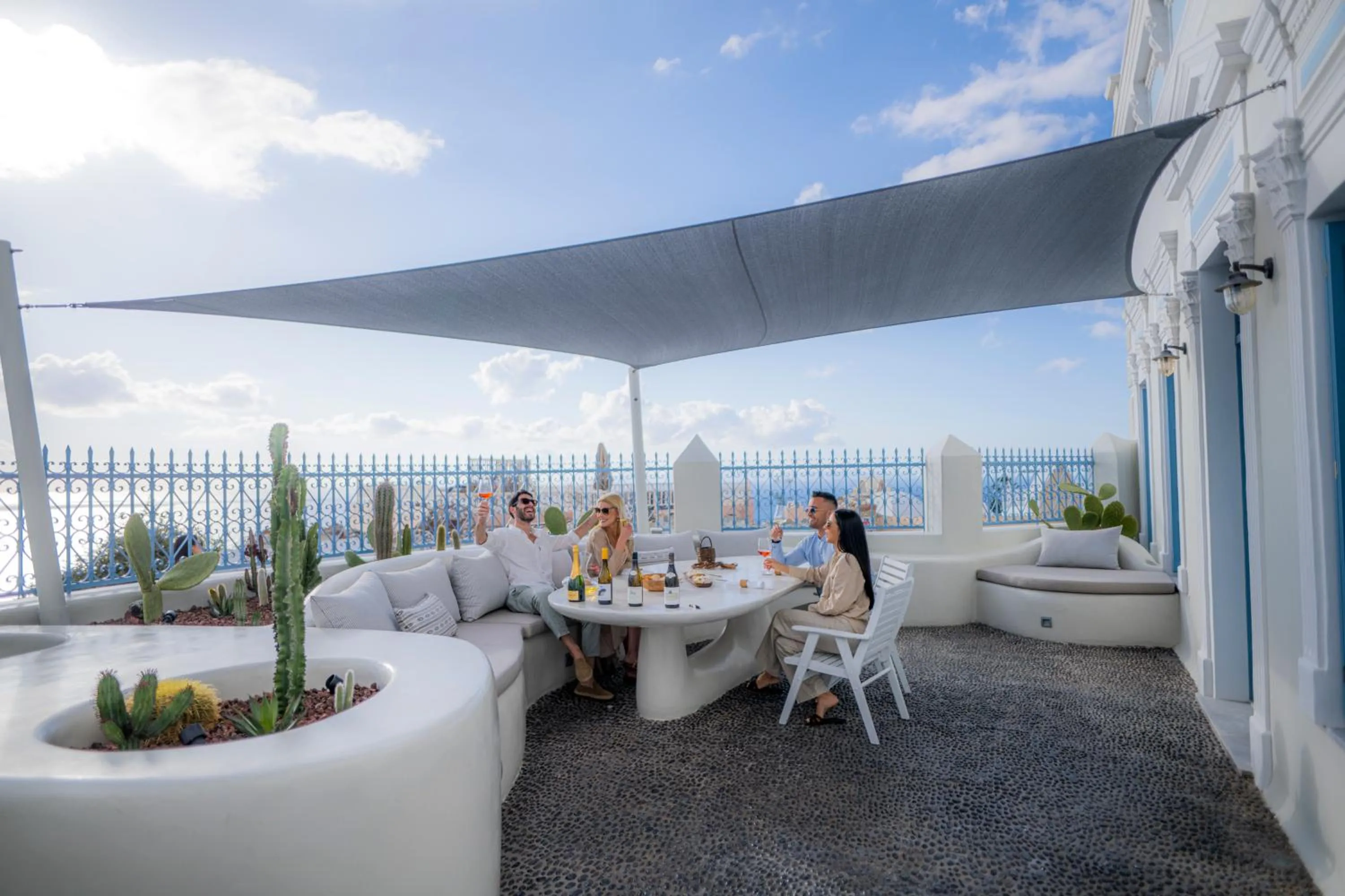 Patio in Oia Mansion