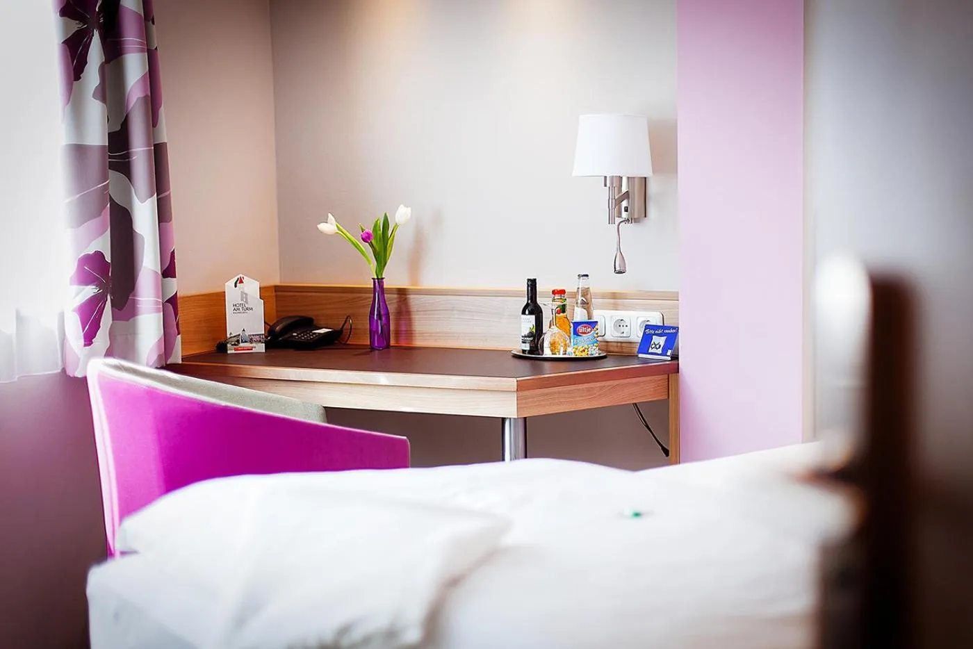 Decorative detail, Bed in Hotel Am Turm