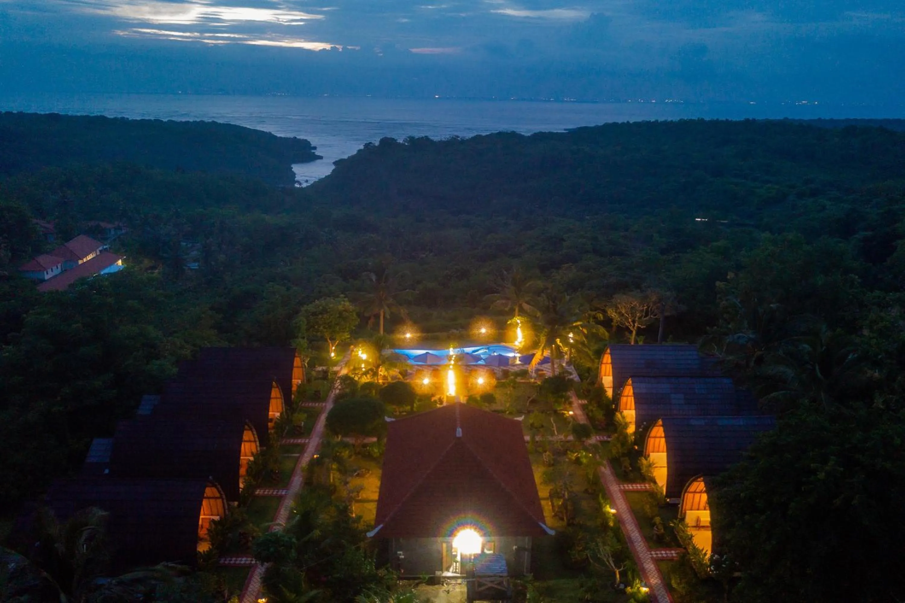 Bird's eye view in Penida Sunset Ocean View Bungalows