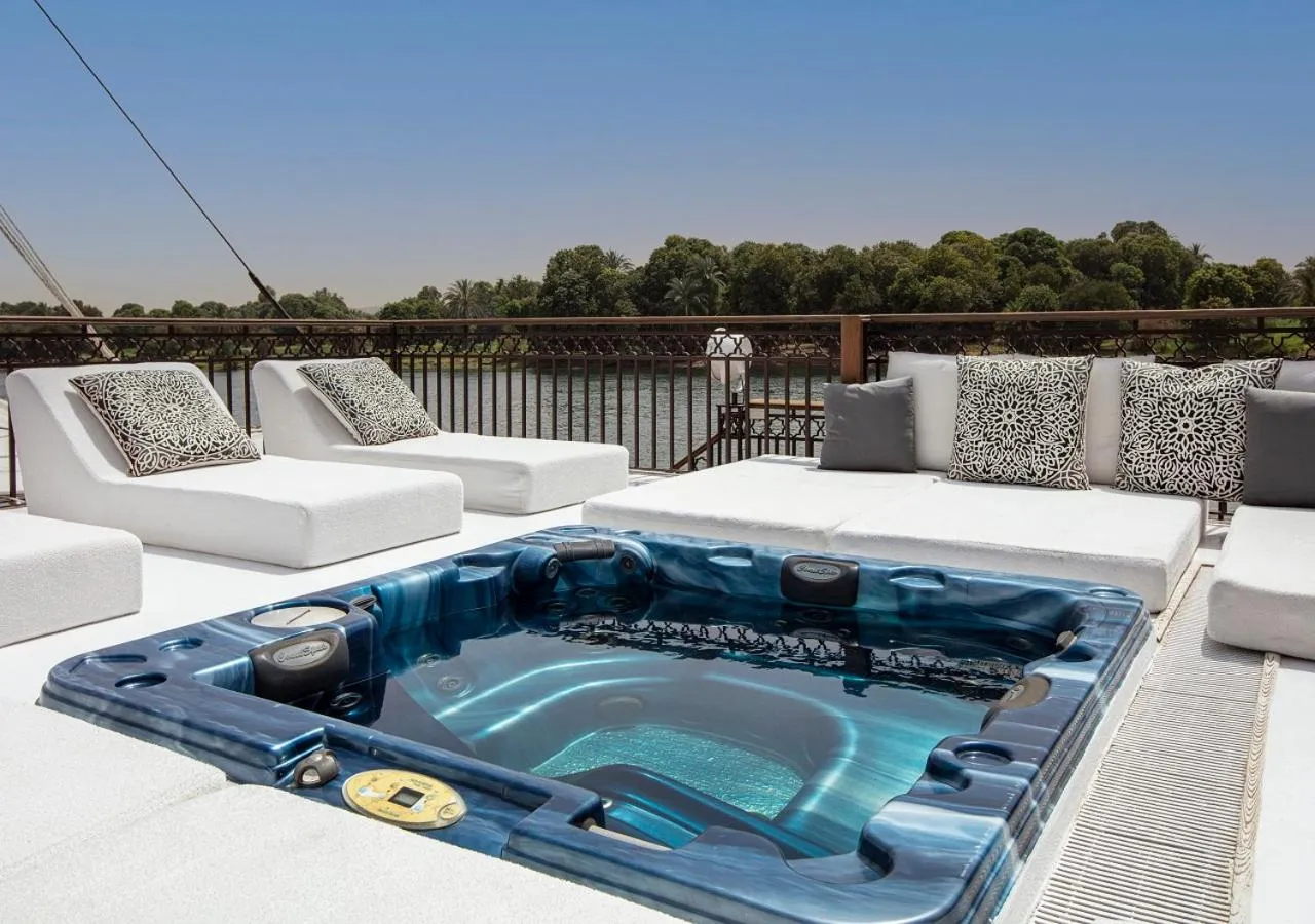 Swimming pool in Dahabeya Yakouta Nile Cruise-Every Monday from Luxor- Aswan for 05 nights