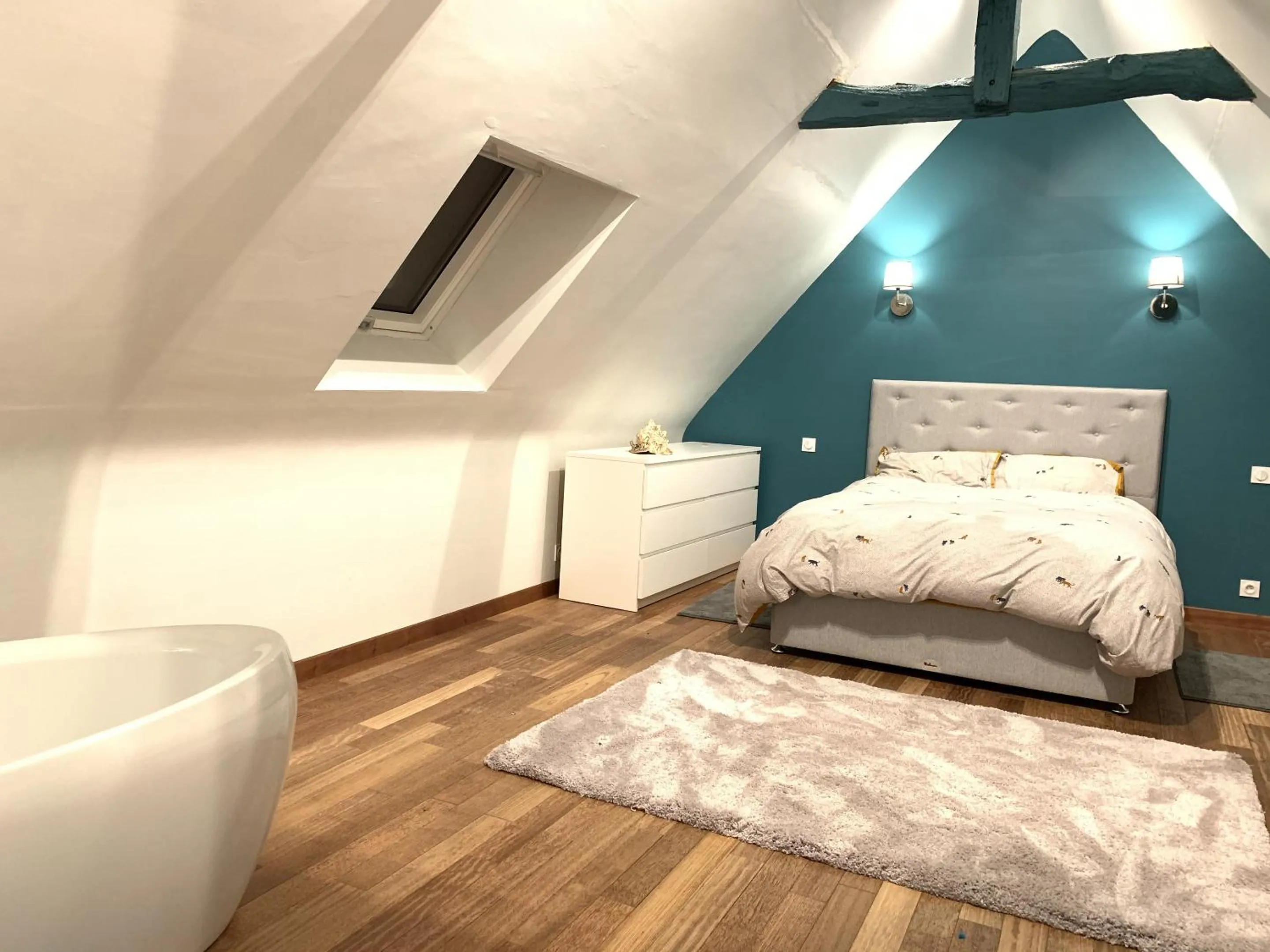 Bedroom, Bed in Les Villas d Onalou Kergastel