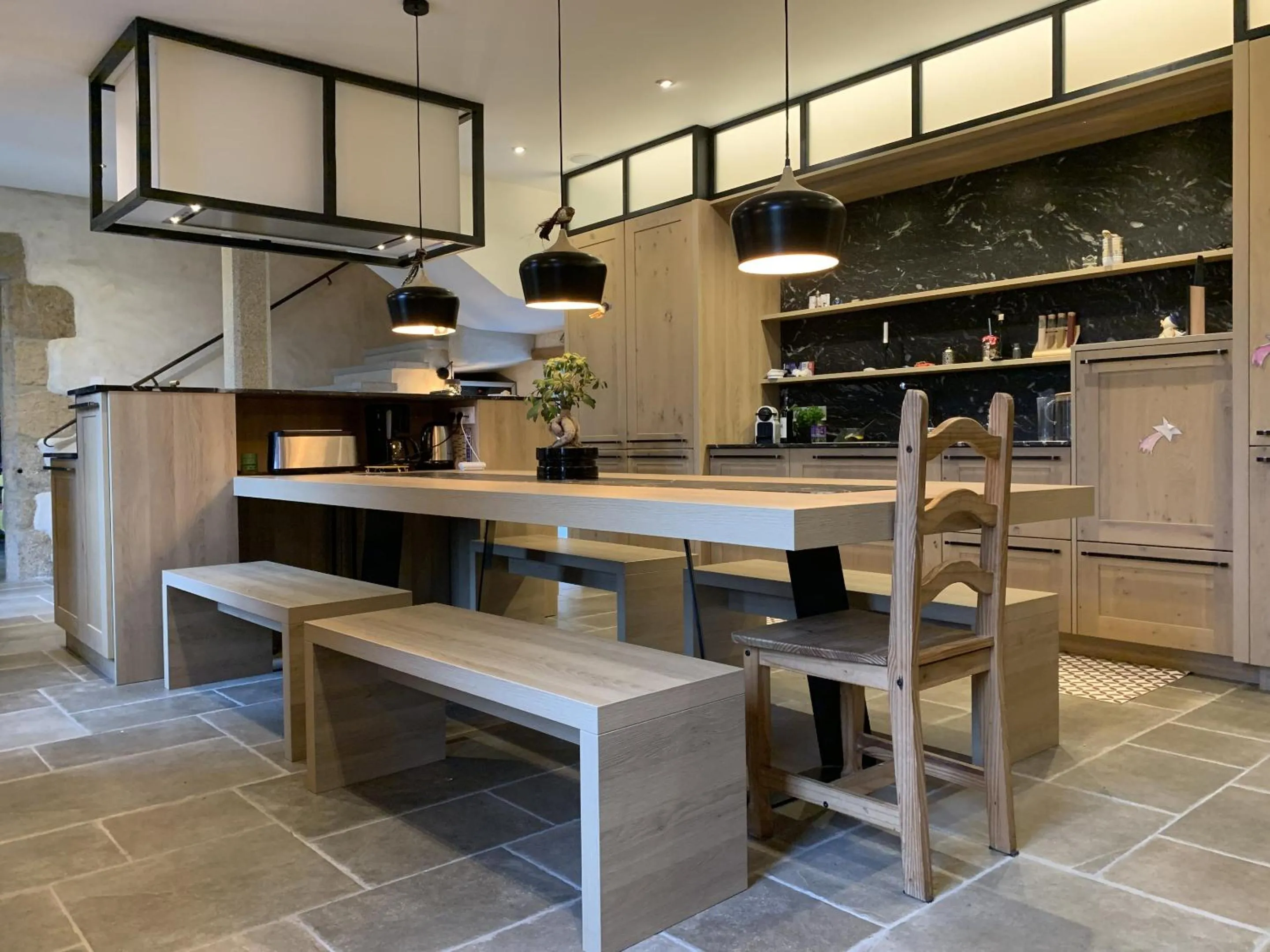 Kitchen or kitchenette in Les Villas d Onalou Kergastel