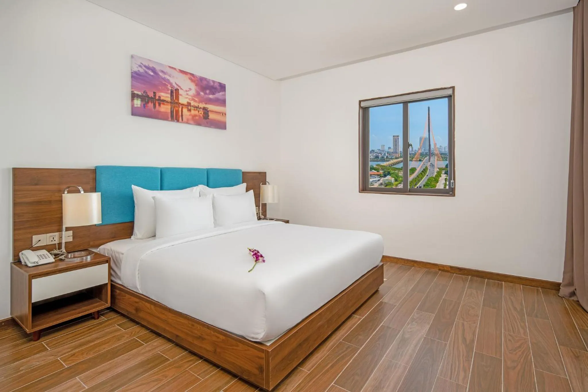 Bed in Gold Plaza Hotel Da Nang