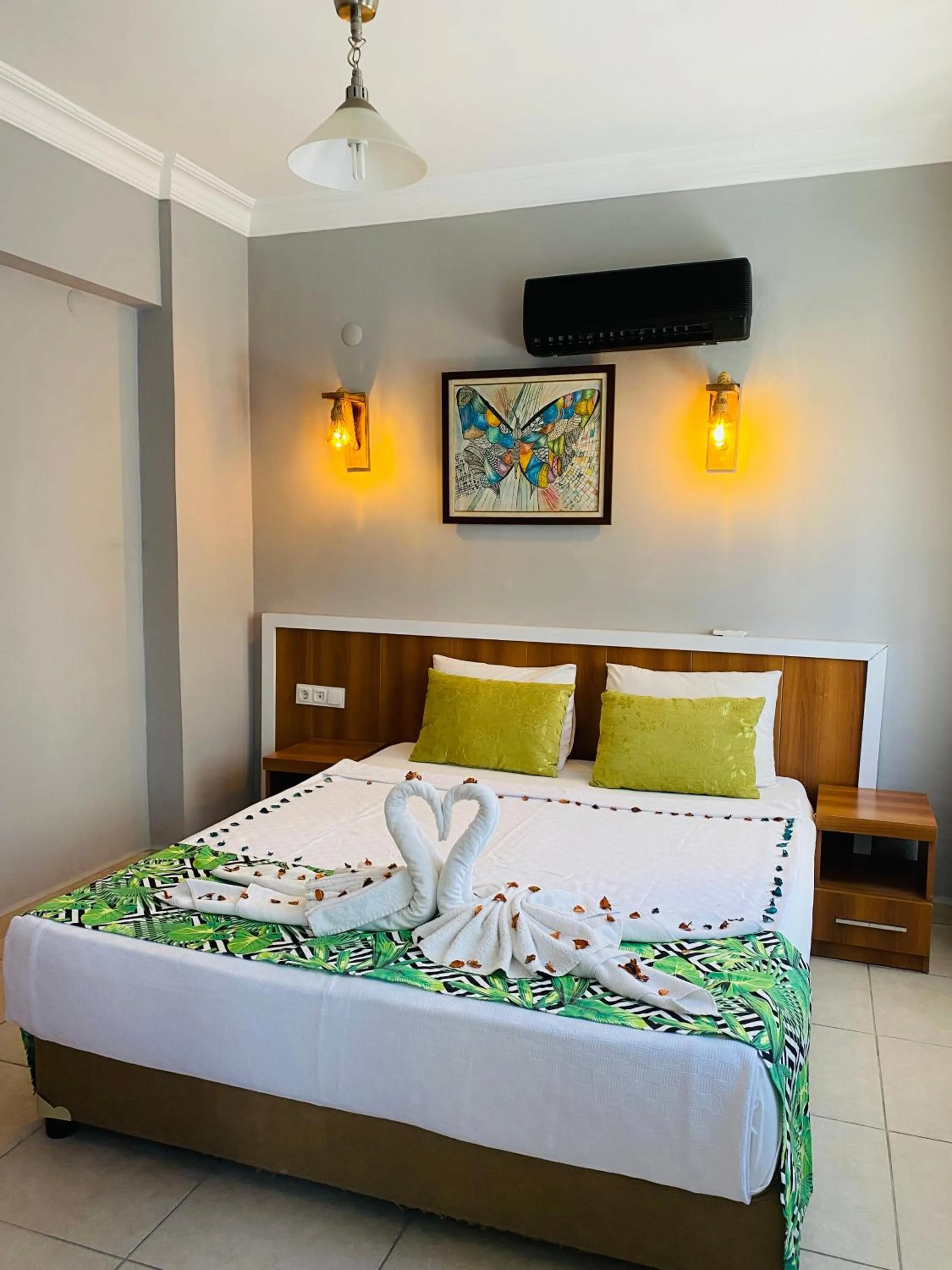 Bedroom in Kleopatra ICARIA Apart Hotel