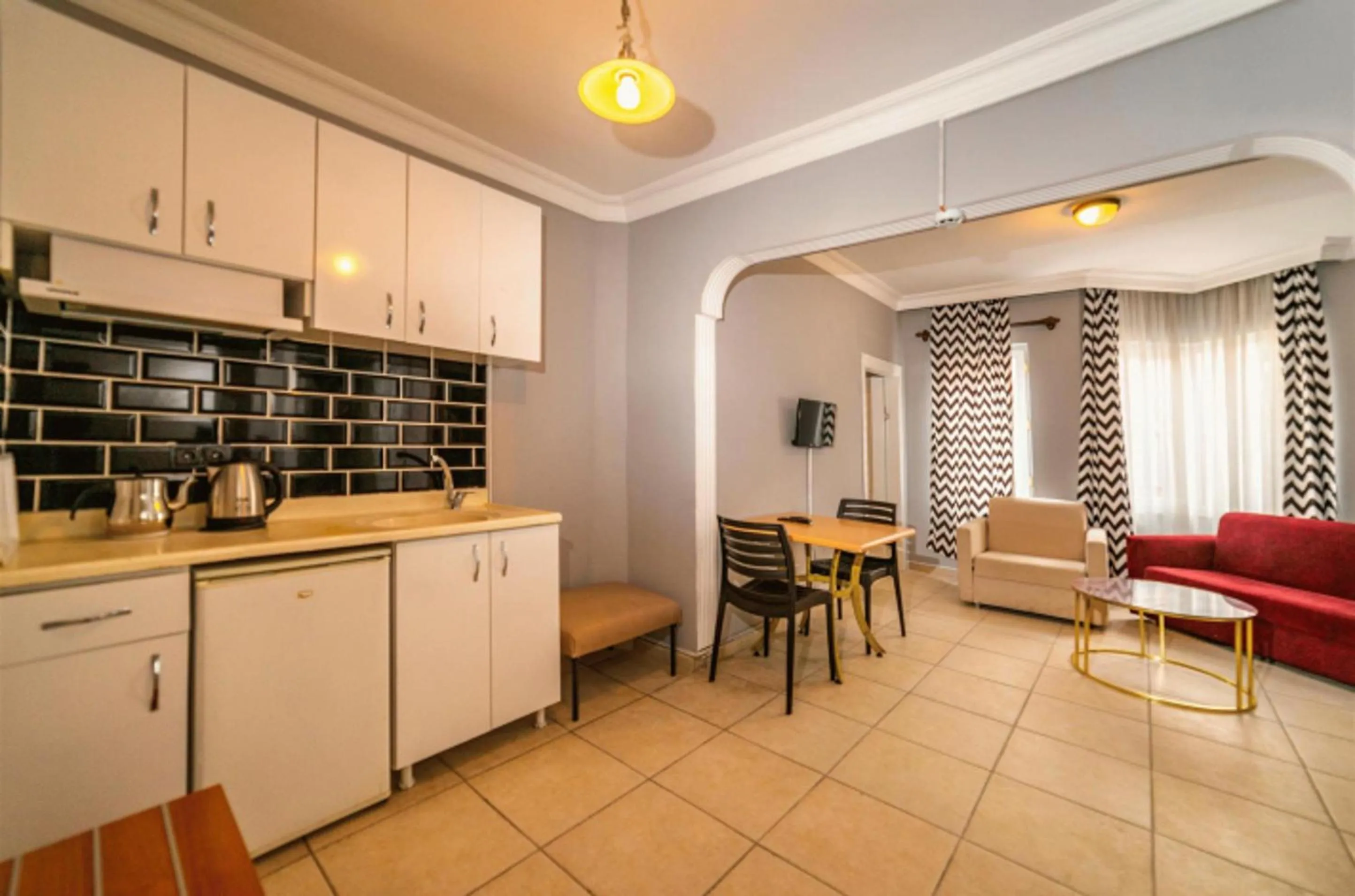 kitchen in Kleopatra ICARIA Apart Hotel