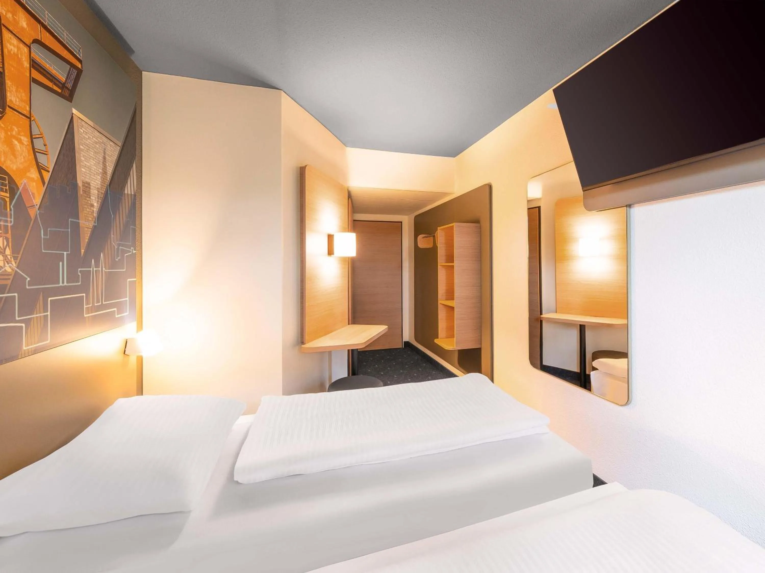 Photo of the whole room, Bed in B&B HOTEL Essen-Nord