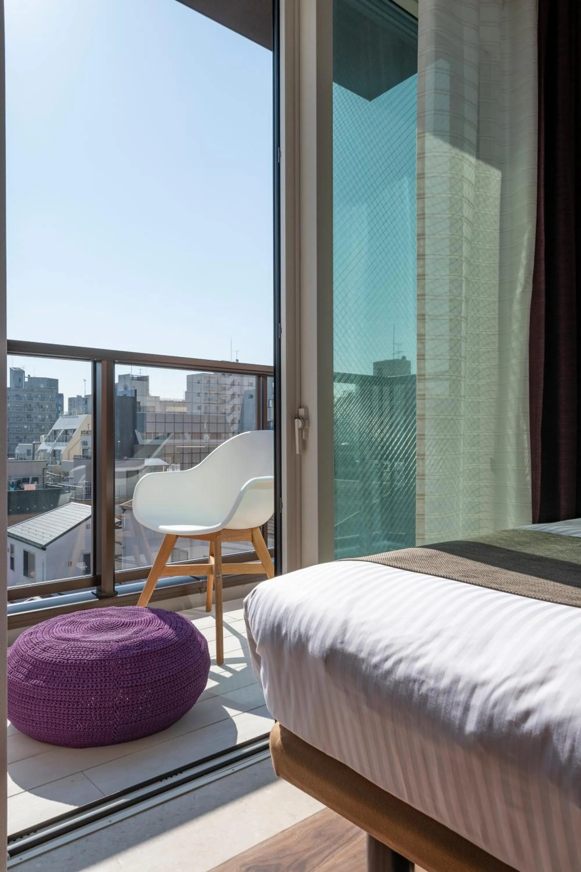 Balcony/Terrace, Bed in Hotel SAILS Asakusa