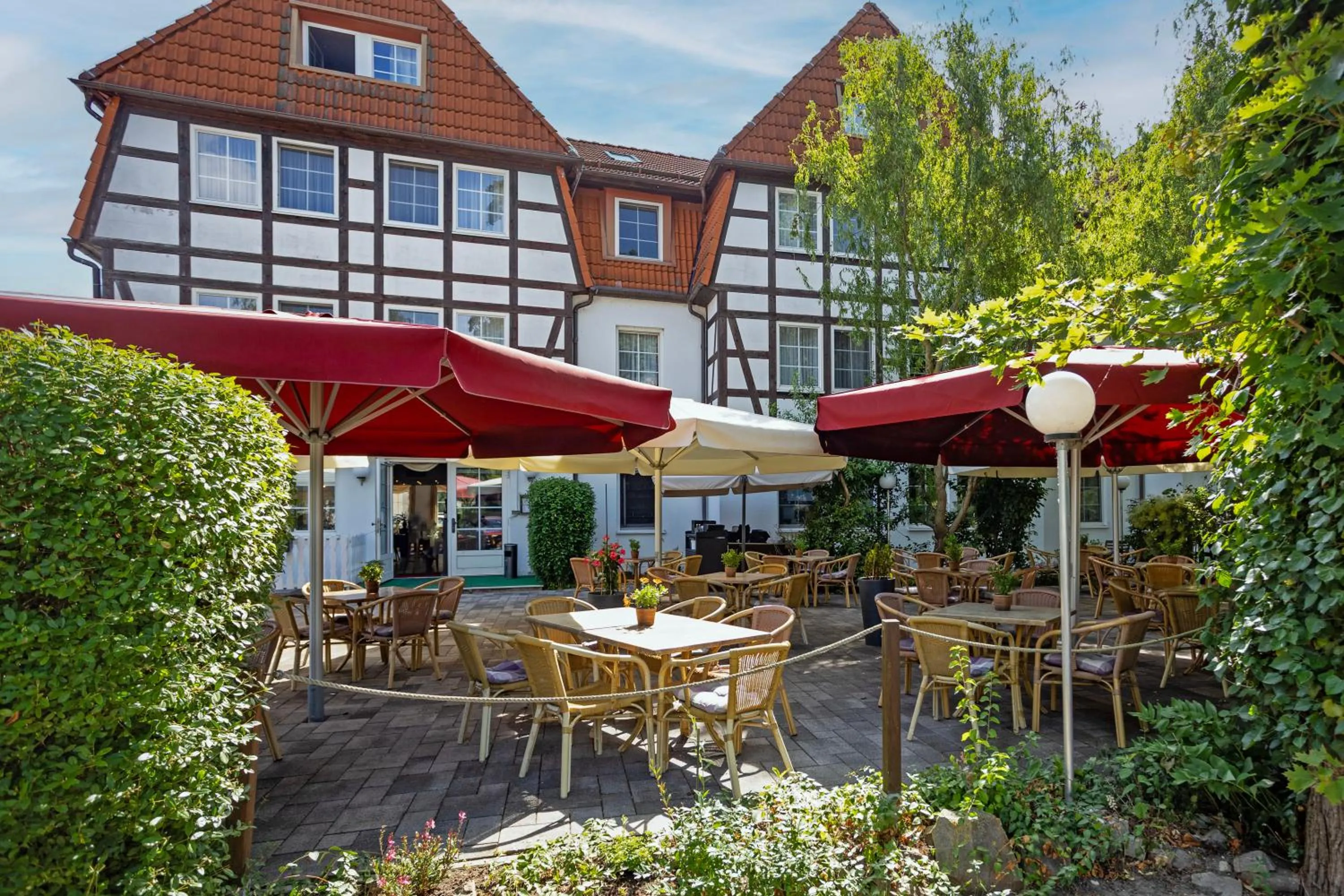 Patio in Hotel ELBRIVERA Alt Prester