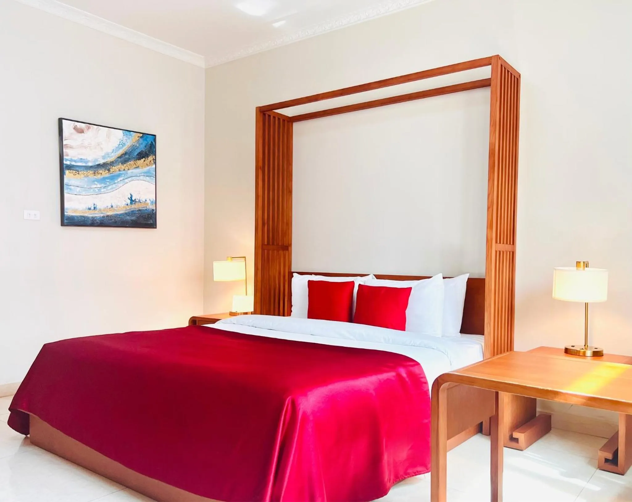 Bed in Golden Bay Belize Hotel