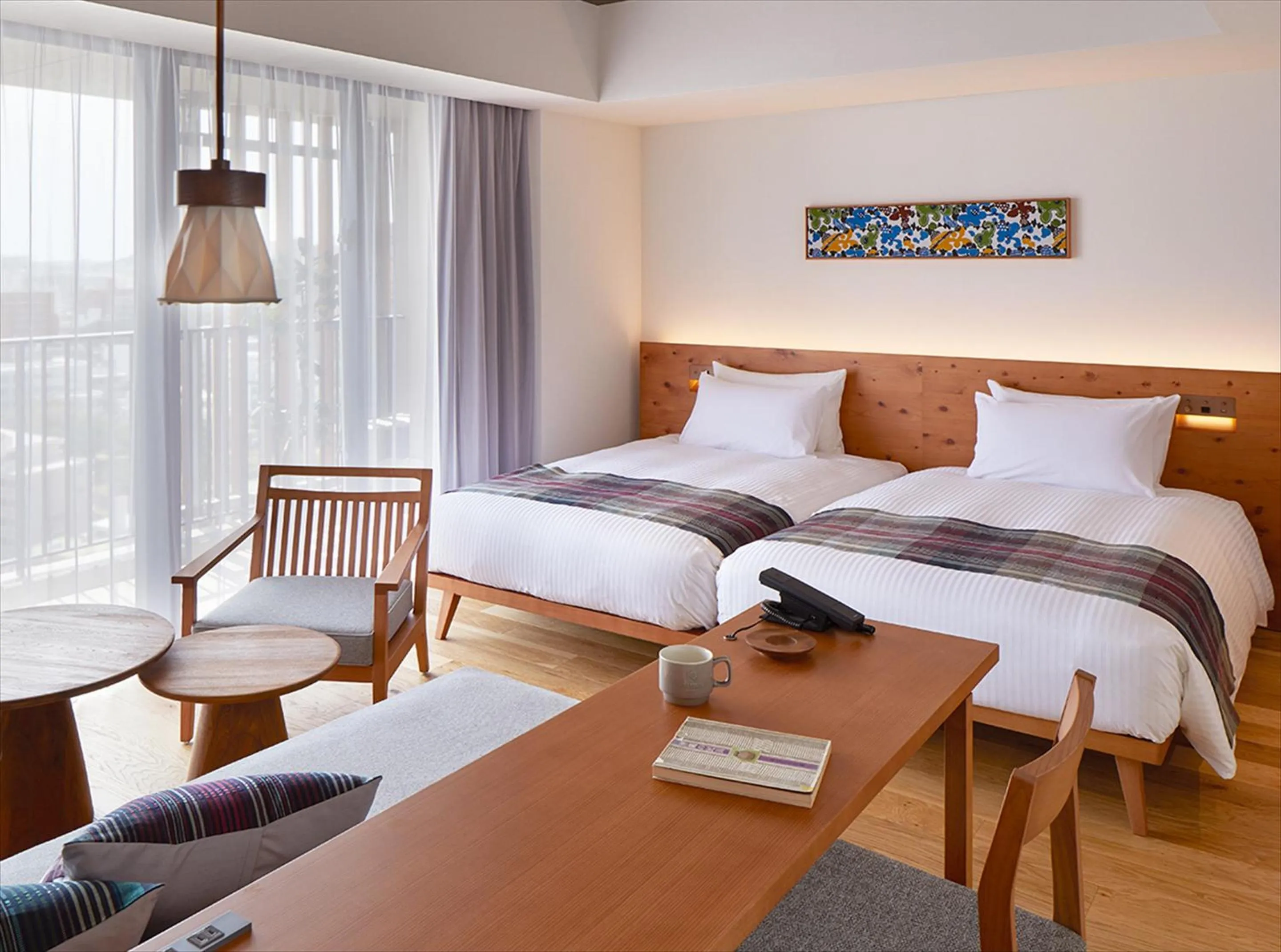 Living room, Bed in HOTEL STRATA NAHA