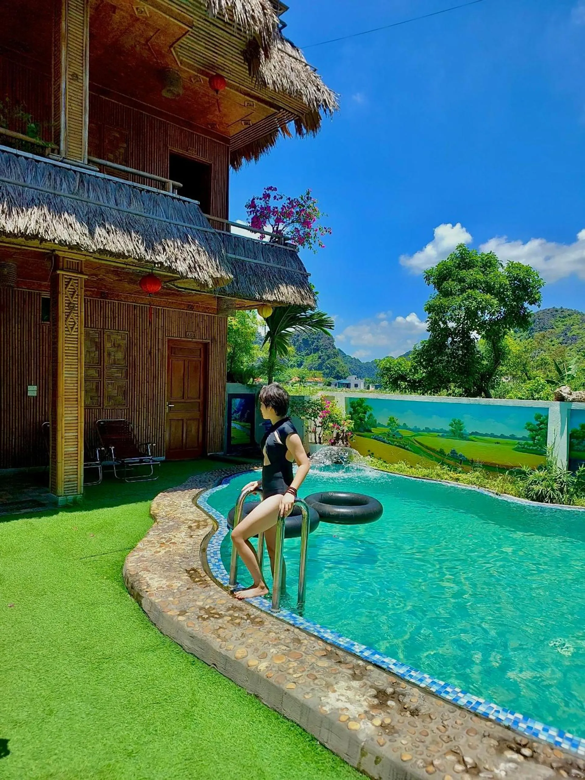 Swimming pool in Hang Mua Bamboo Homestay Ninh Binh