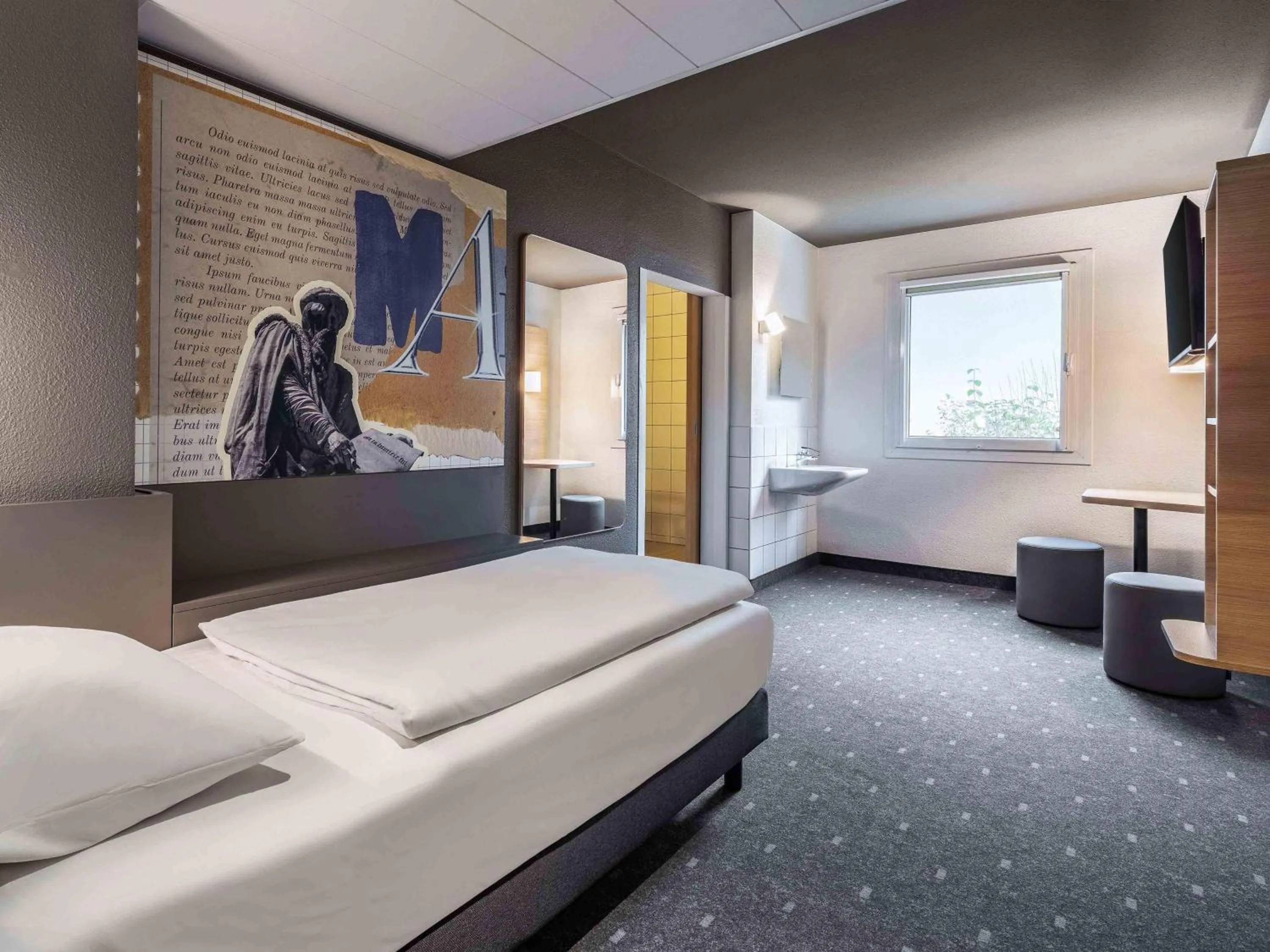 Photo of the whole room, Bed in B&B HOTEL Mainz-Süd