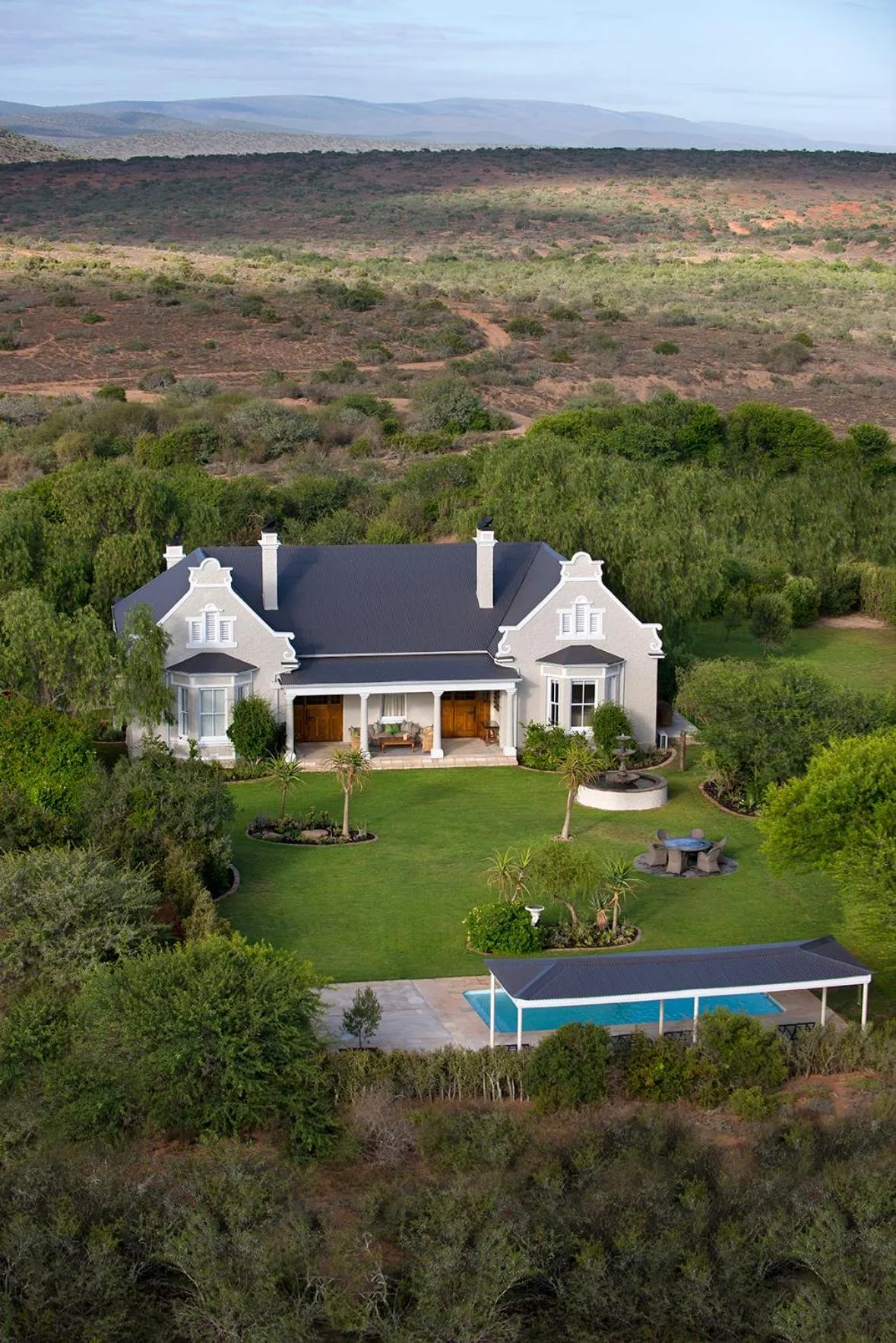 Bird's eye view in Kwandwe Private Game Reserve - Uplands Homestead