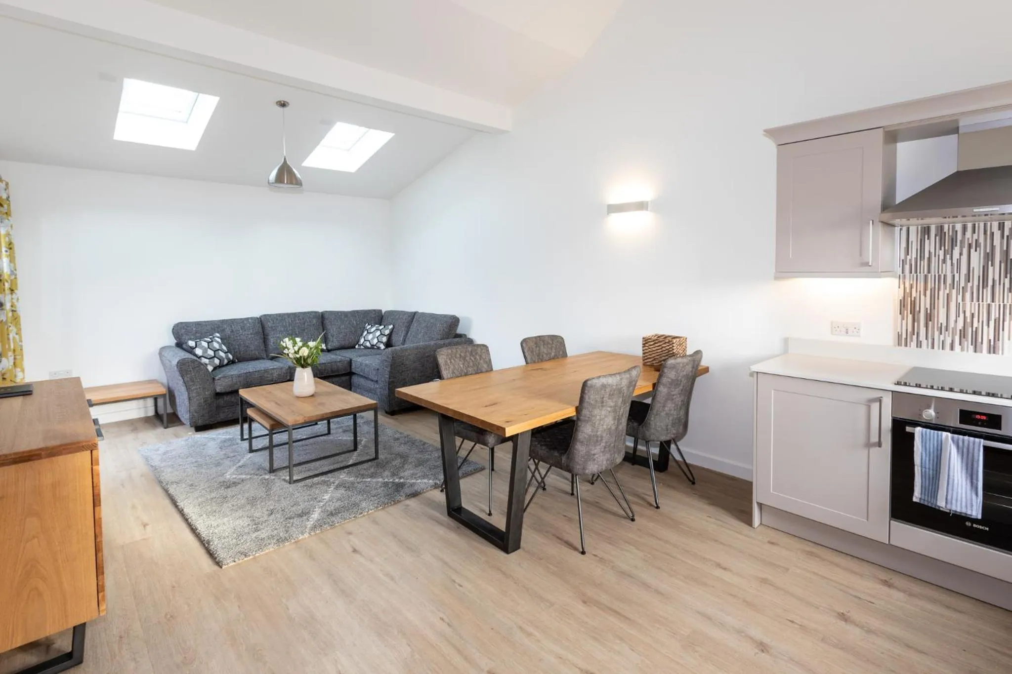 Living room in The Yard @ Pringle Farm