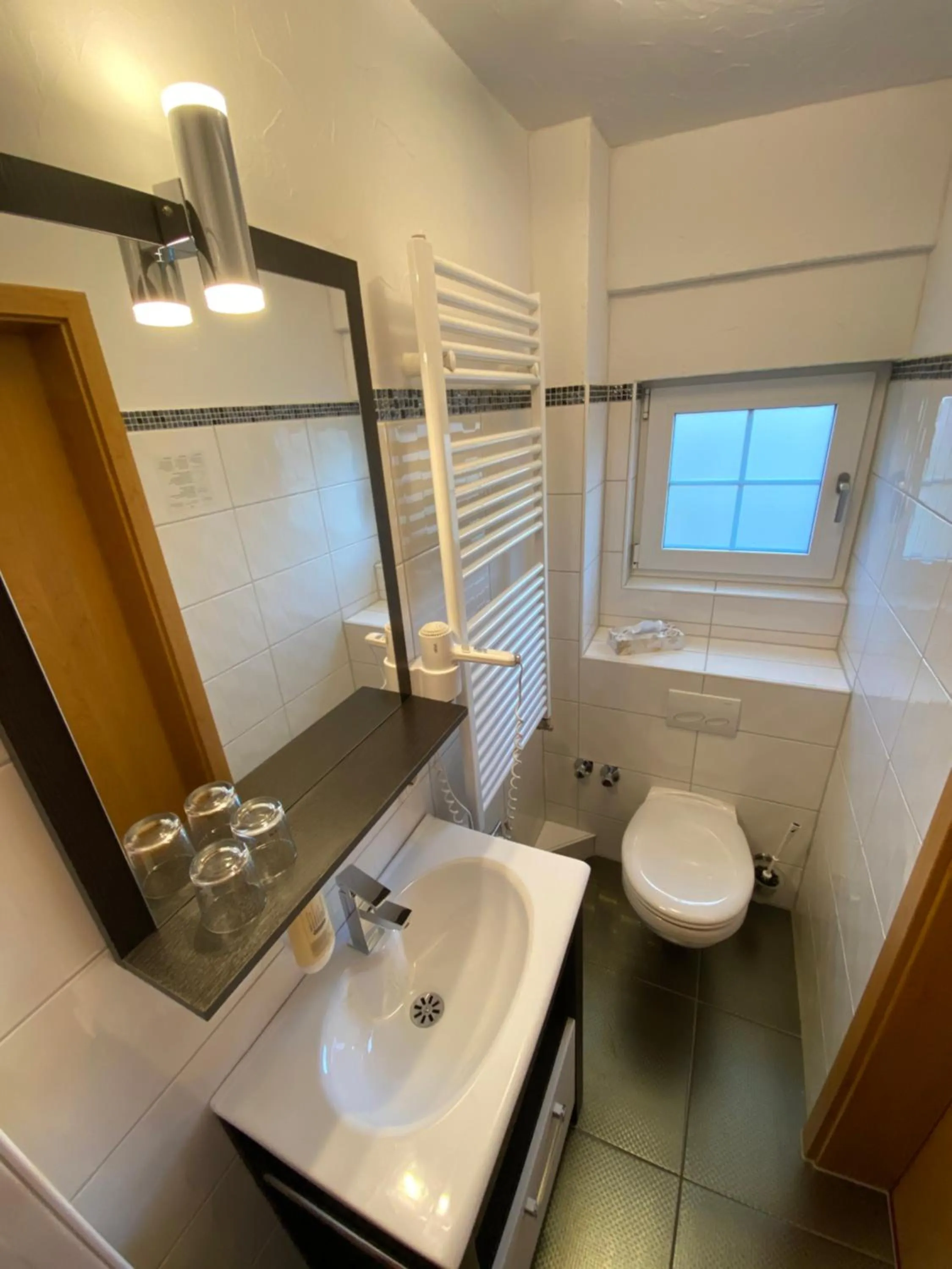 Toilet in BnB Fliegerhaeusle Hagnau 24h Self Check In