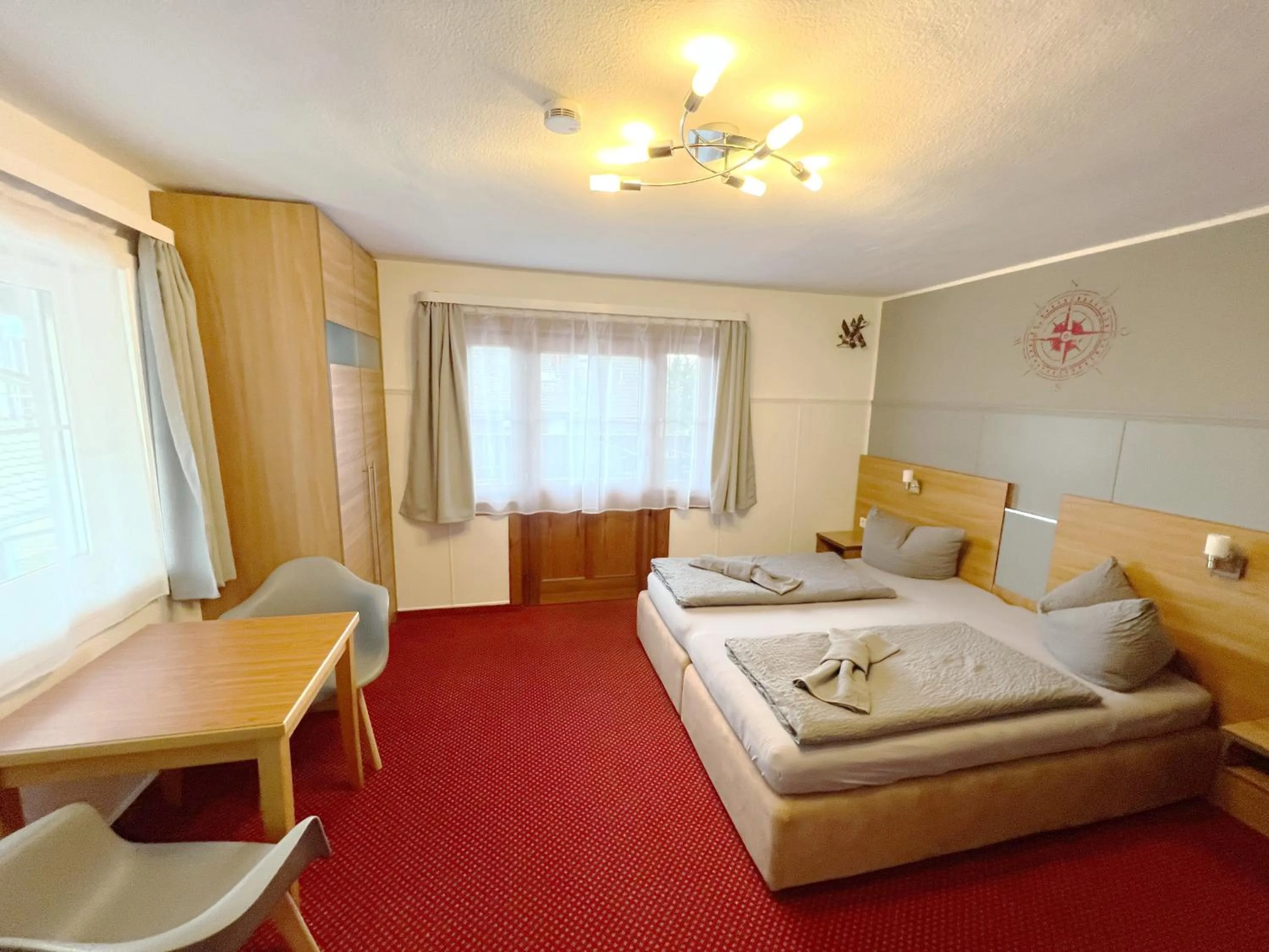 Photo of the whole room, Bed in BnB Fliegerhaeusle Hagnau 24h Self Check In