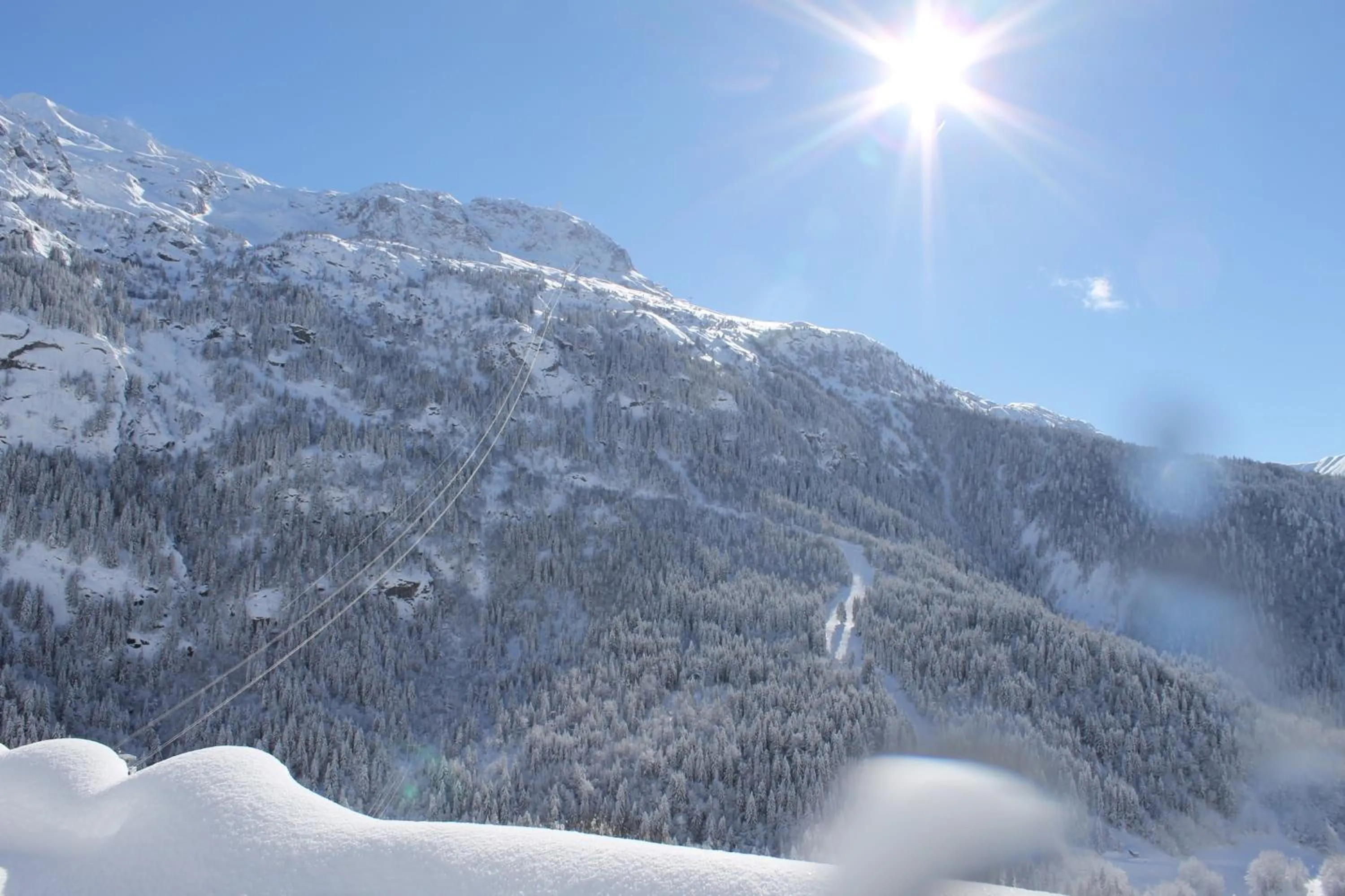 Mountain view in Hotel Le V de Vaujany