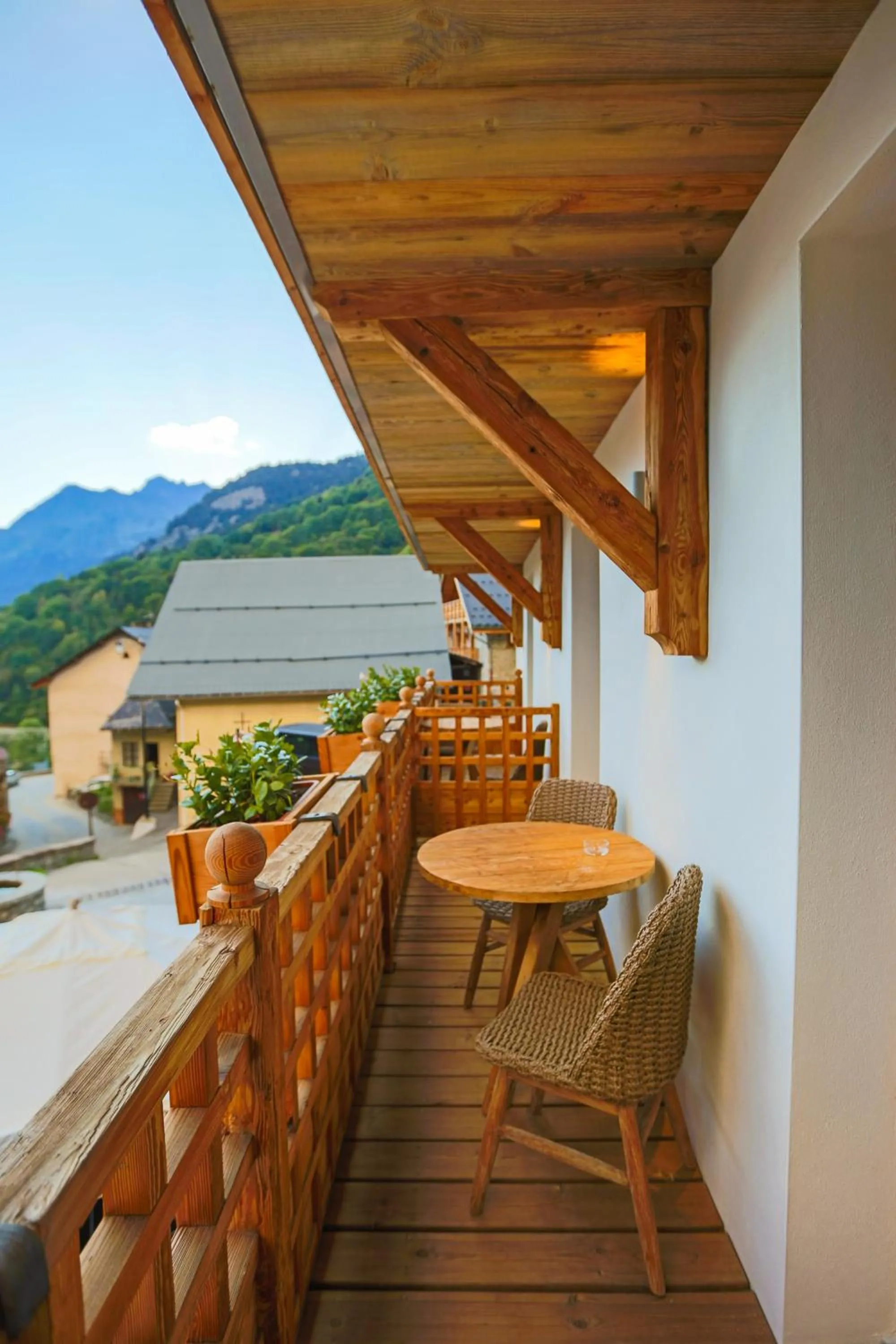 Balcony/Terrace in Hotel Le V de Vaujany
