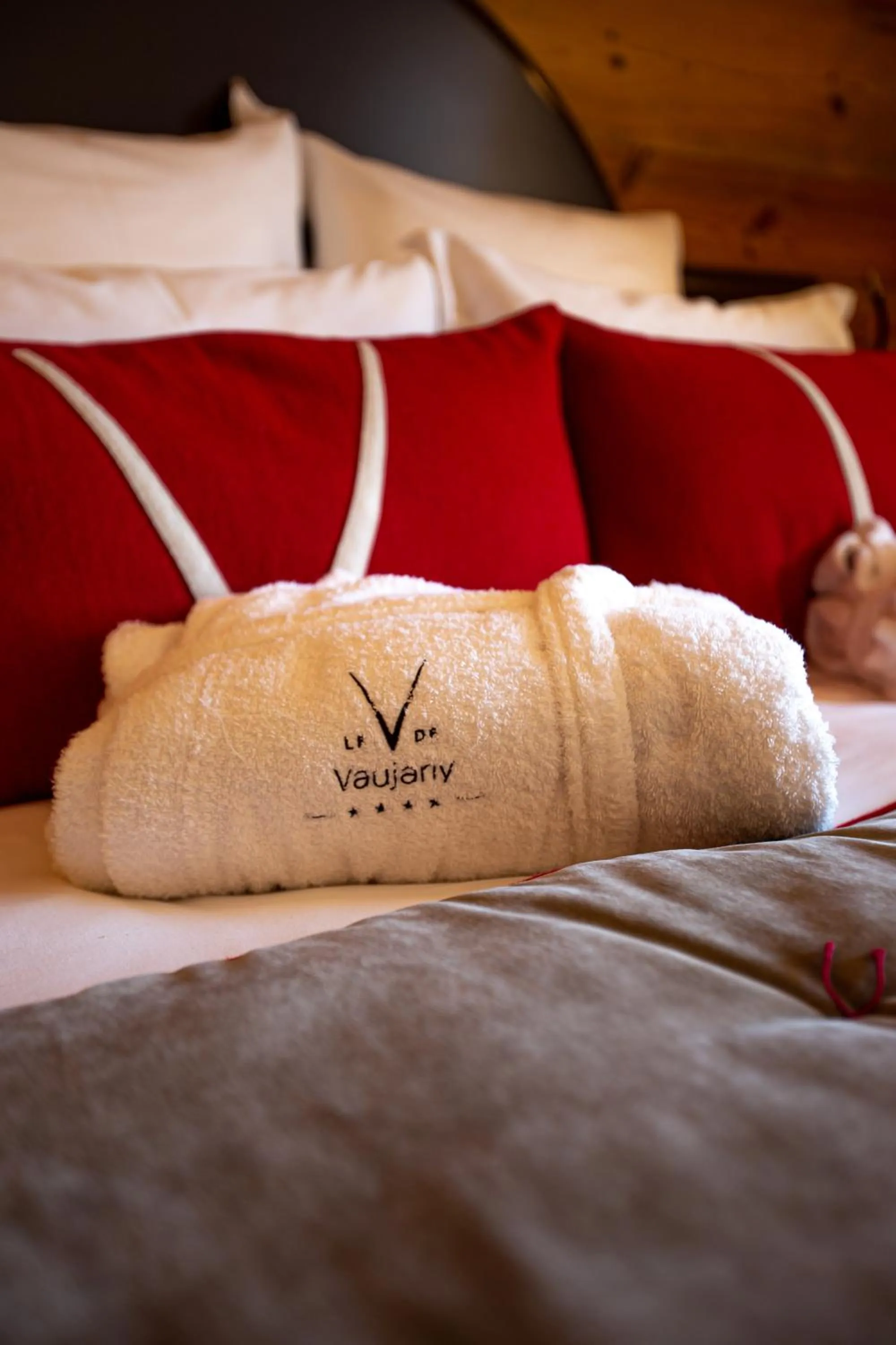 Decorative detail, Bed in Hotel Le V de Vaujany