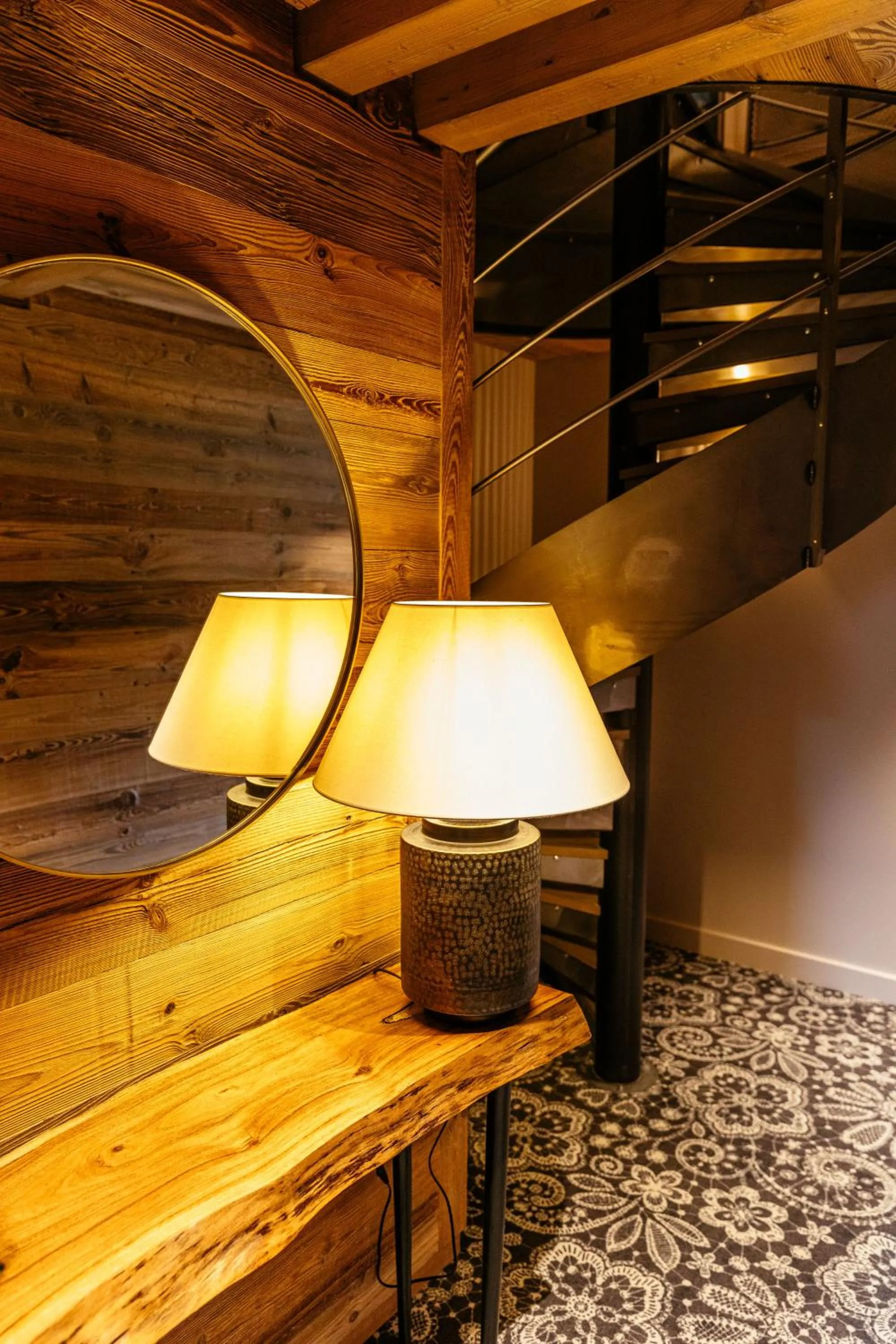 Decorative detail, Bed in Hotel Le V de Vaujany