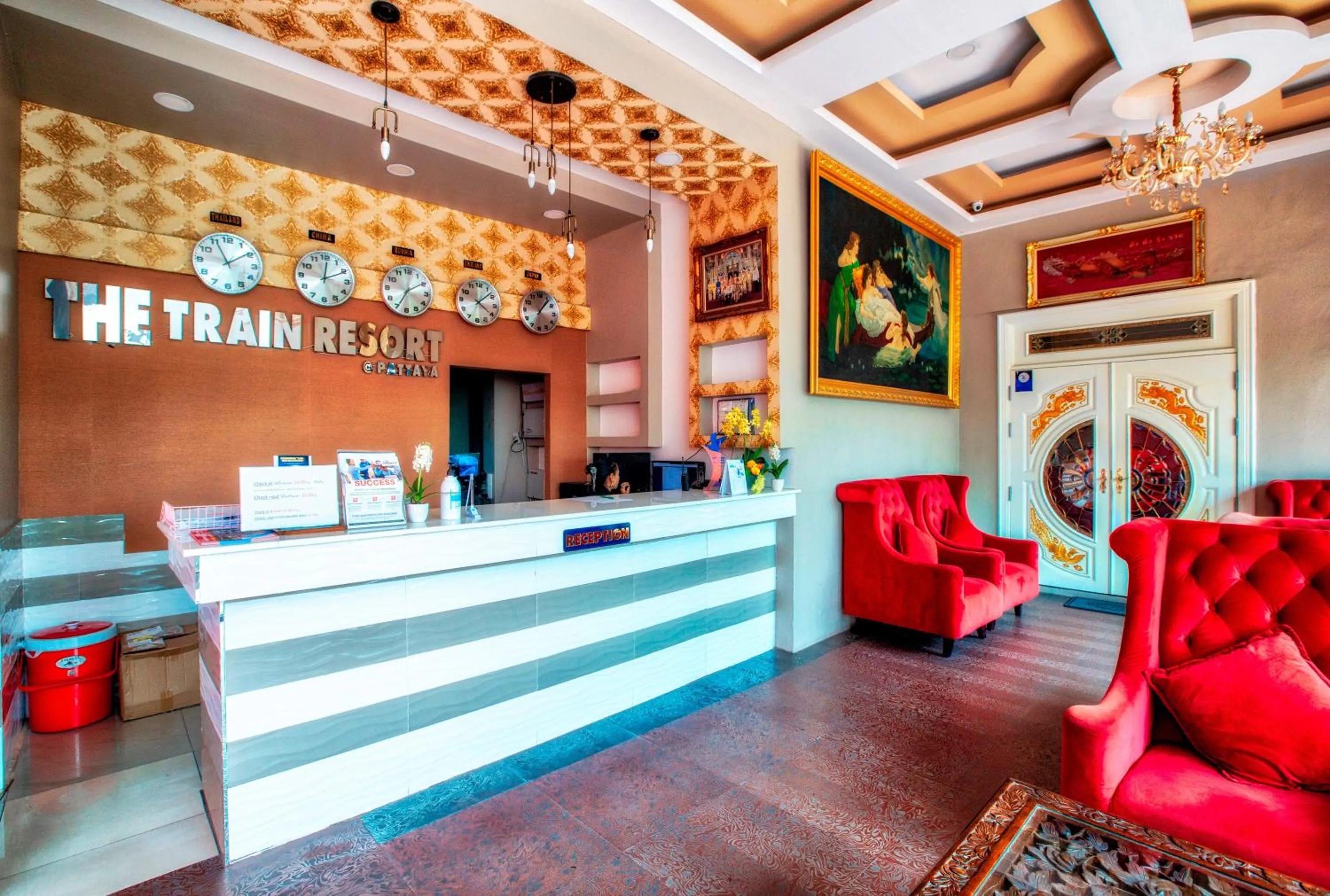 Lobby or reception in The Train Resort