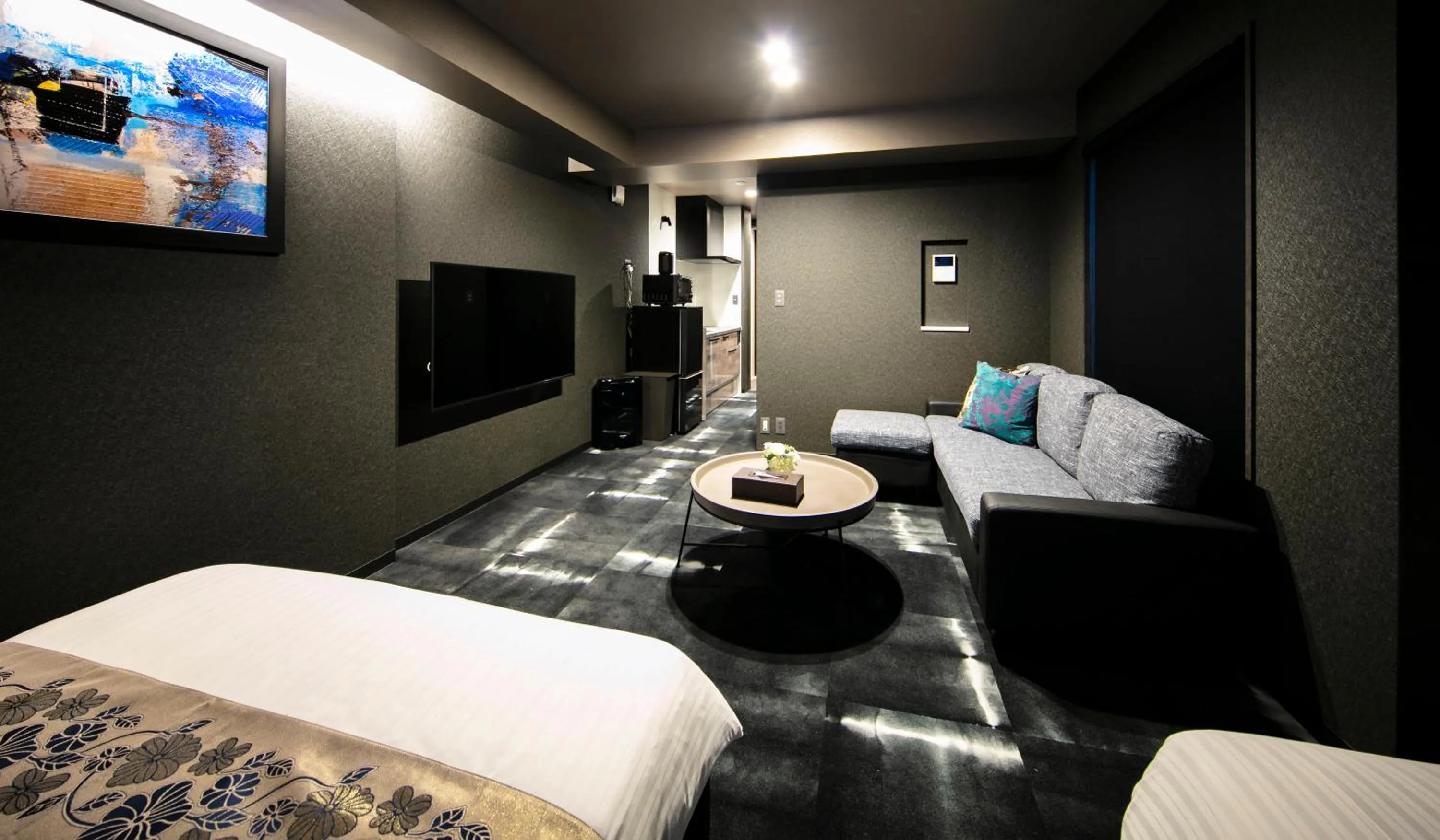 Photo of the whole room, Bed in GRAND BASE Takamatsu