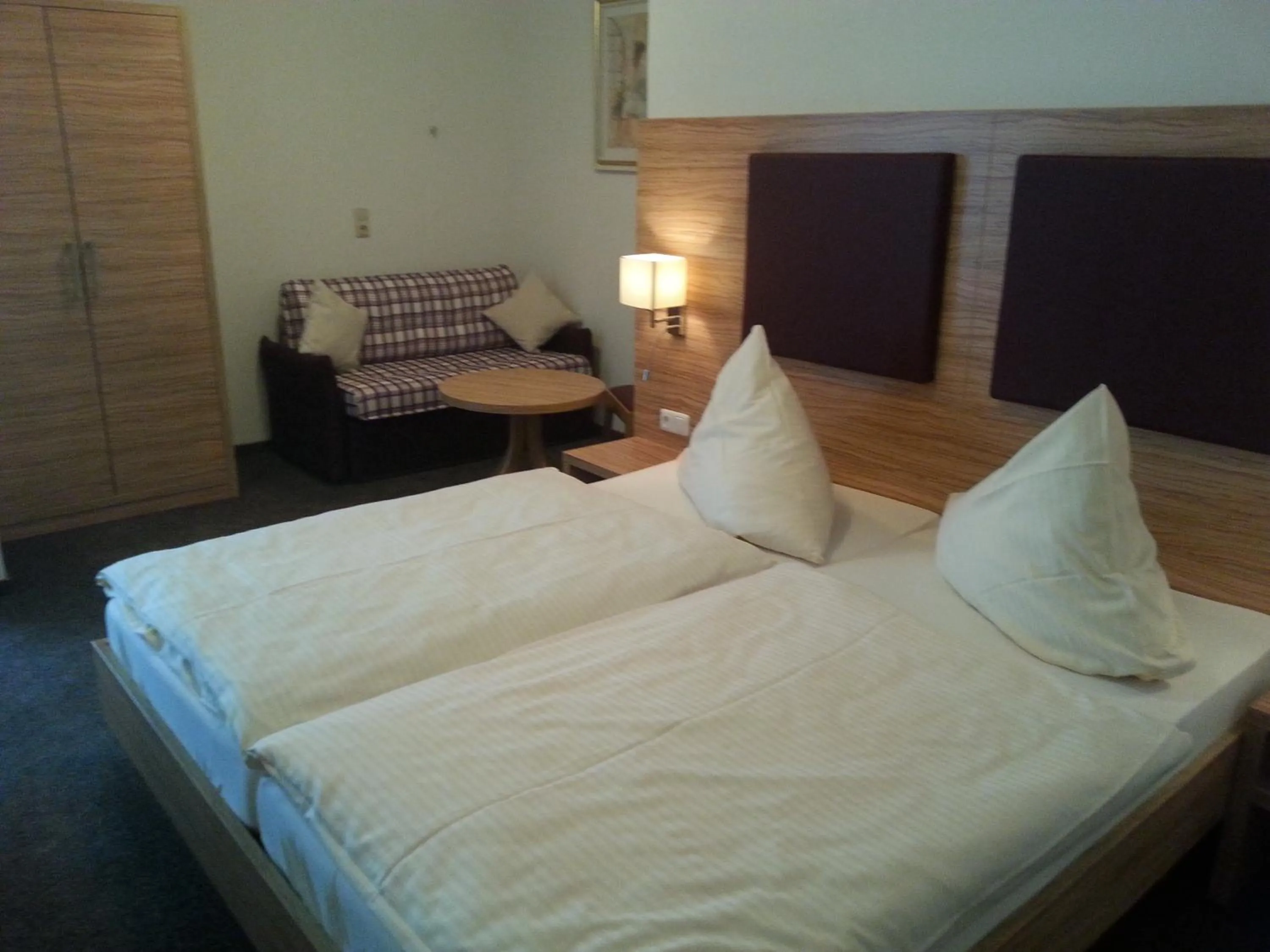 Bed in Hotel Restaurant Rückert