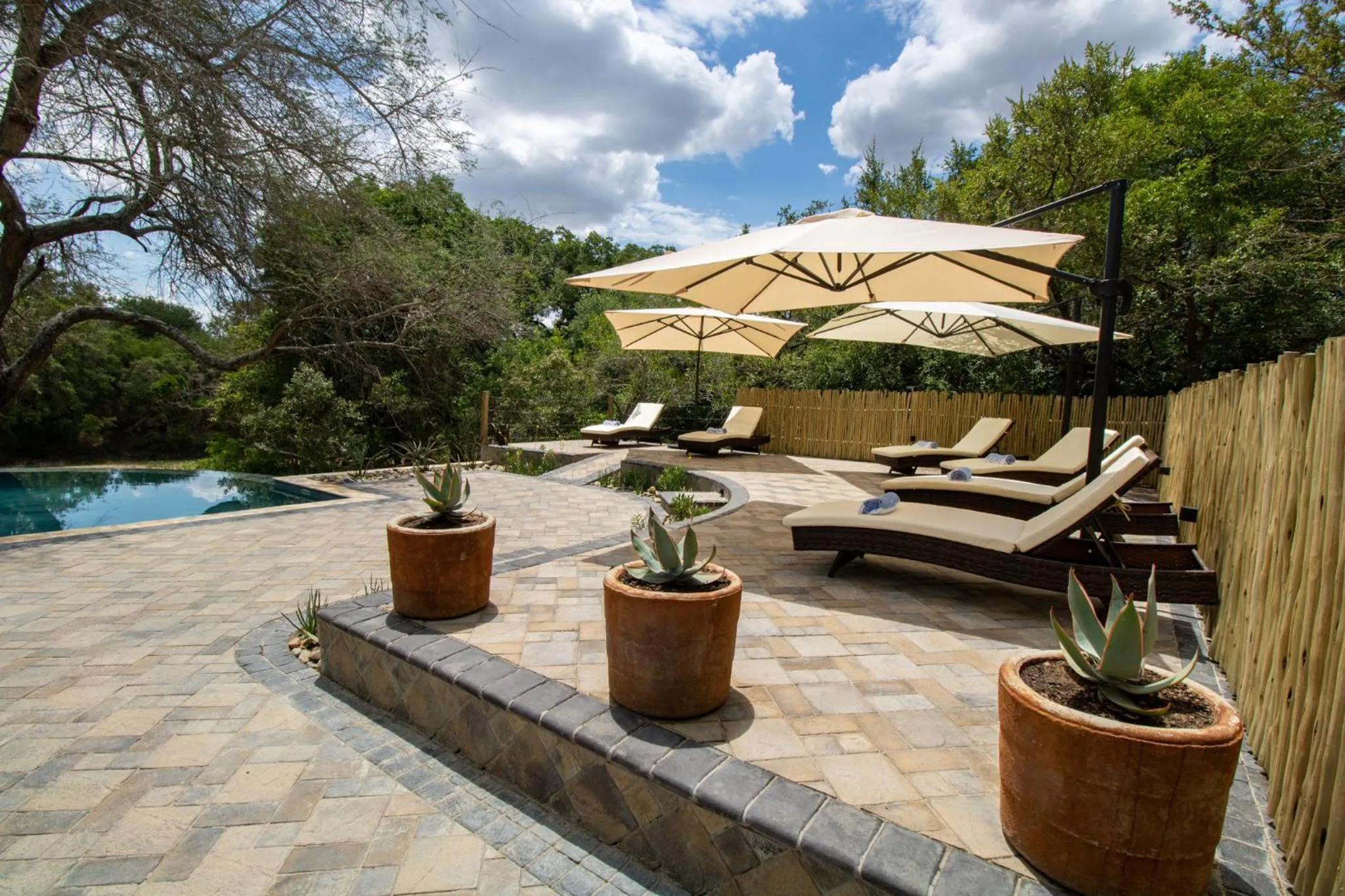 Seating area in Little Africa Safari Lodge