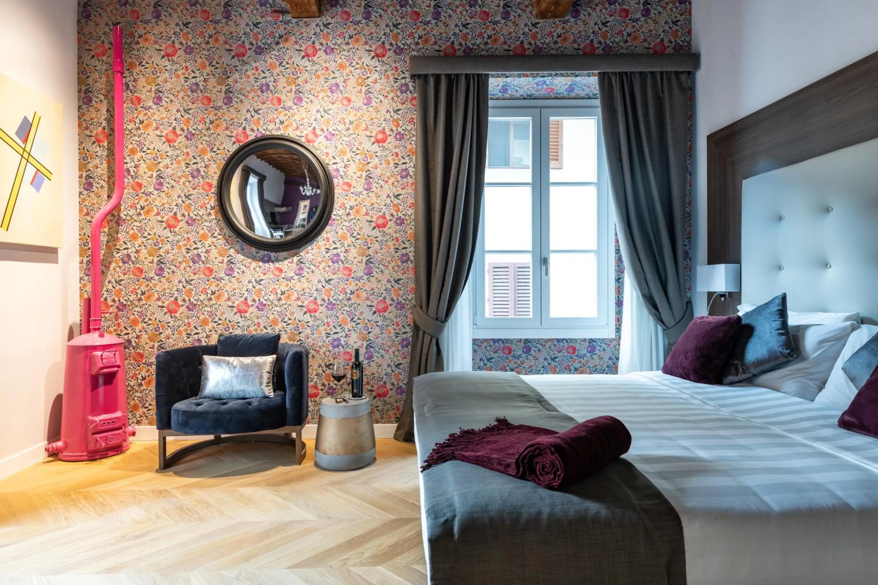 Seating area, Bed in Kairos by Florence Art Apartments