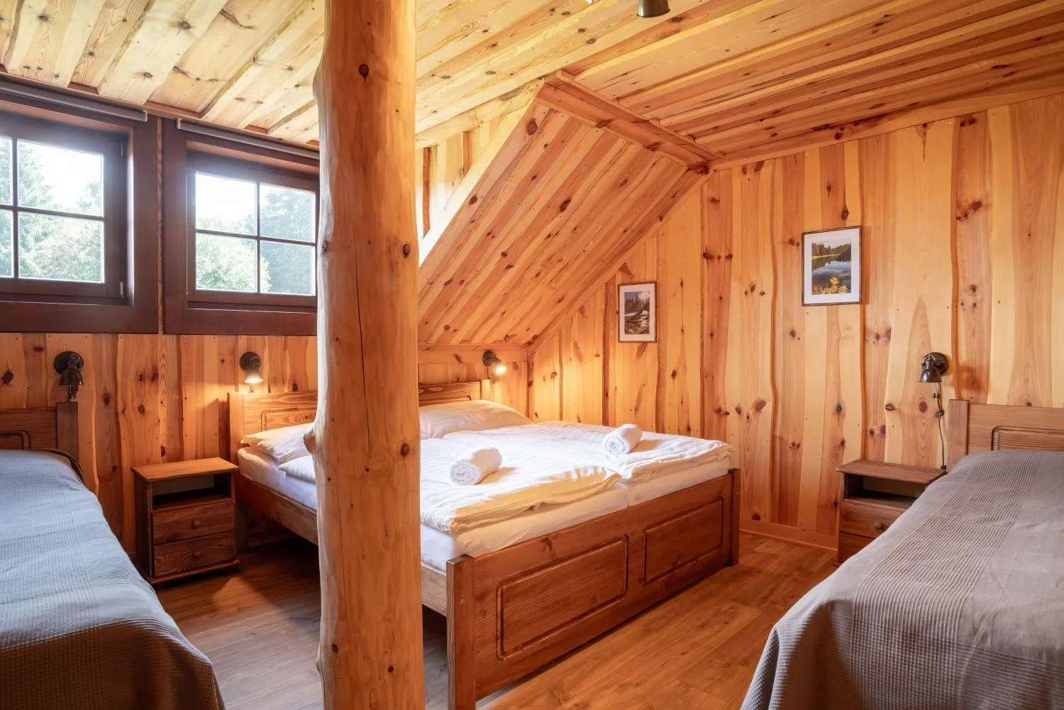 Bed in Apartmány Srub Výtoňka Lipno