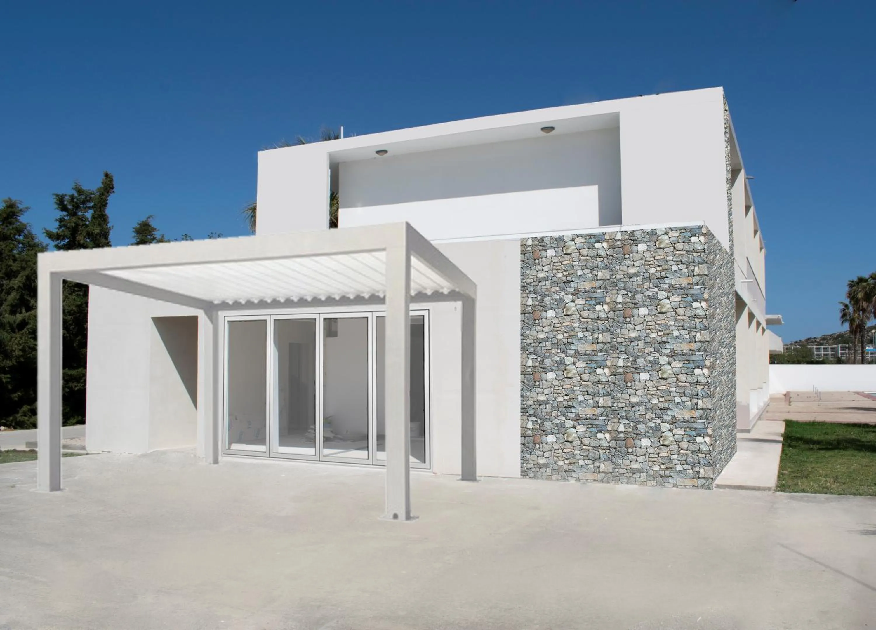 Facade/entrance in Vergina Sun