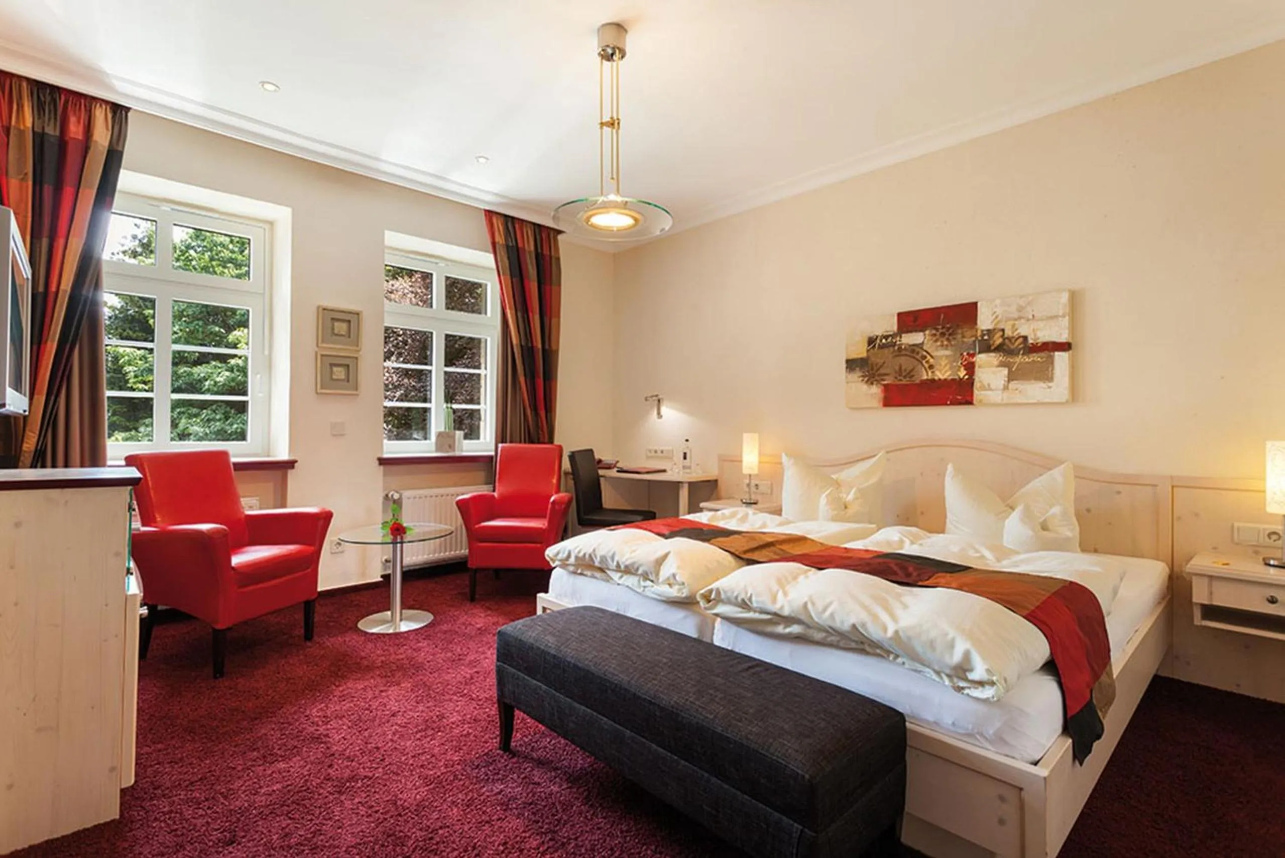 Photo of the whole room, Bed in Rüters Parkhotel