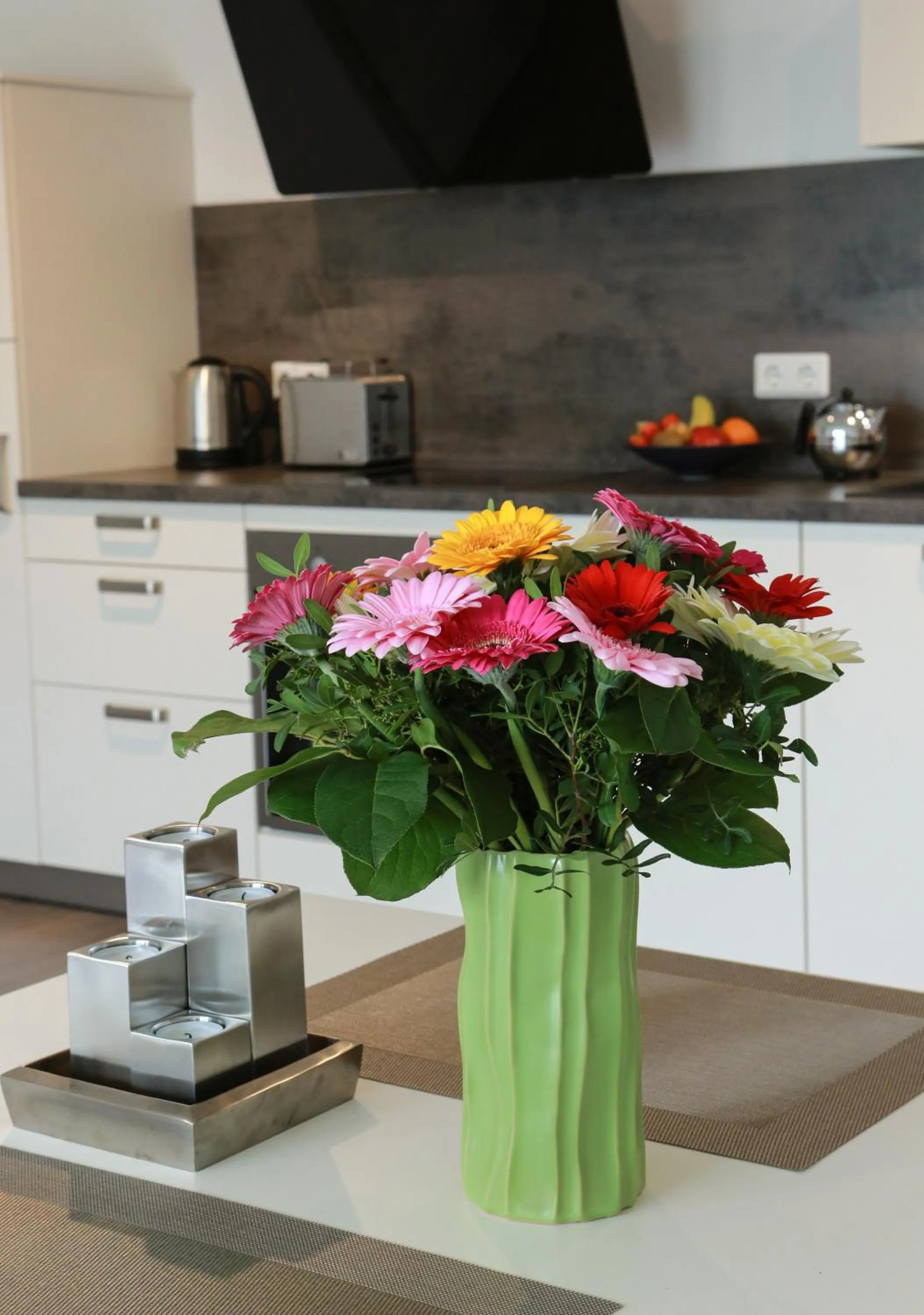 Kitchen or kitchenette in Rüters Parkhotel