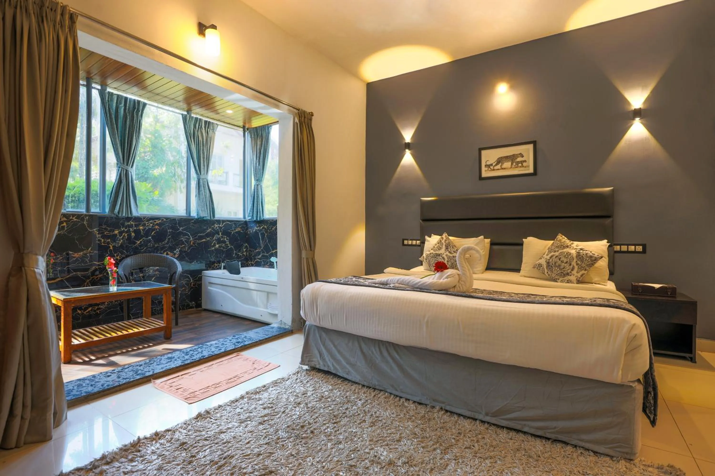 Bedroom, Bed in The Blossom Resort - Chikmagalur