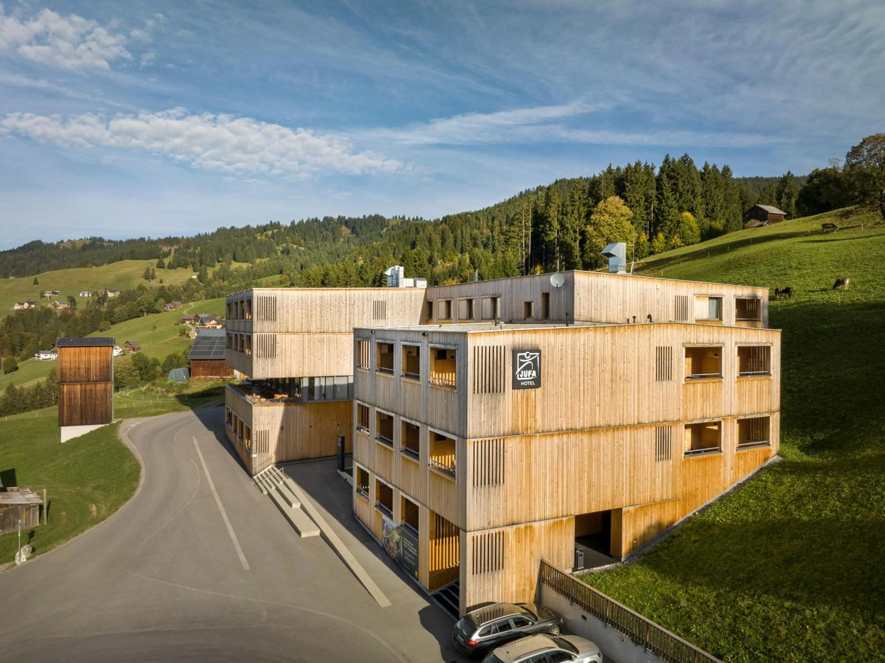 Property building in JUFA Hotel Laterns - Klangholzhus