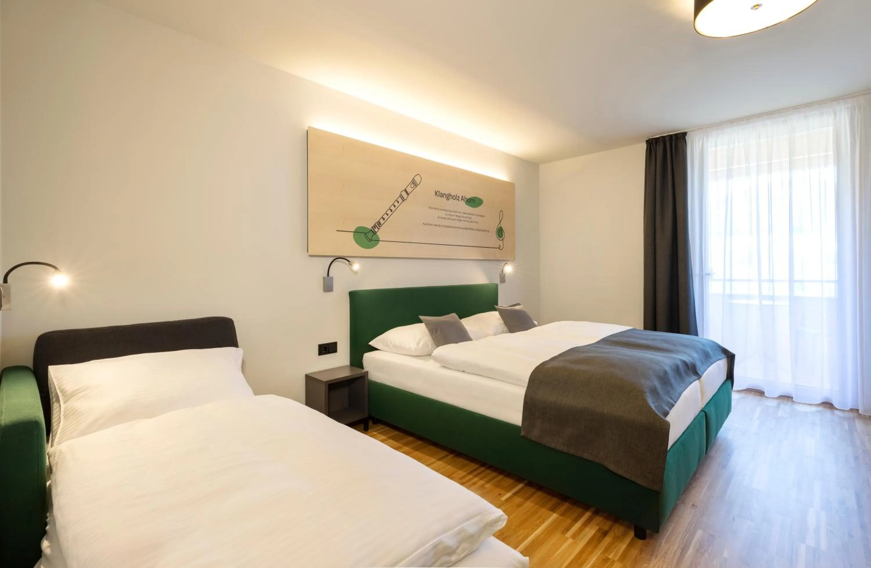 Photo of the whole room, Bed in JUFA Hotel Laterns - Klangholzhus