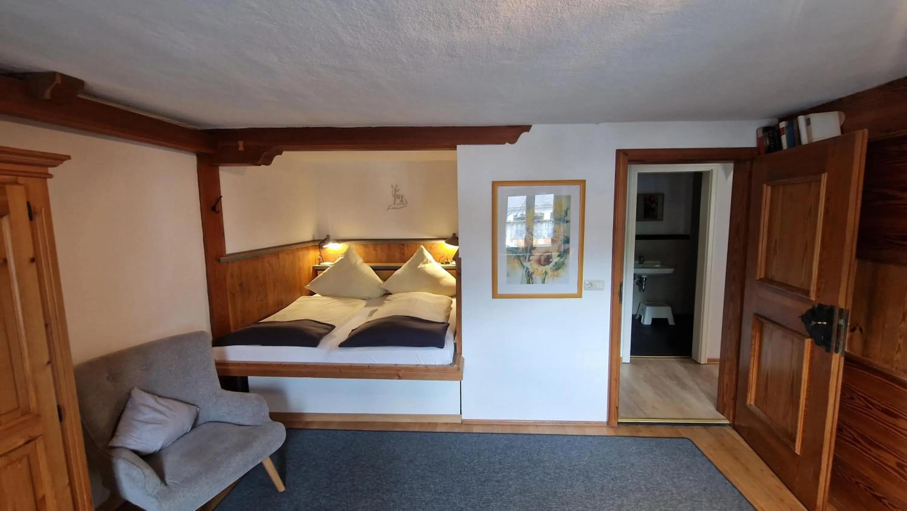 Bedroom, Bed in Hotel Ferienhaus Fux