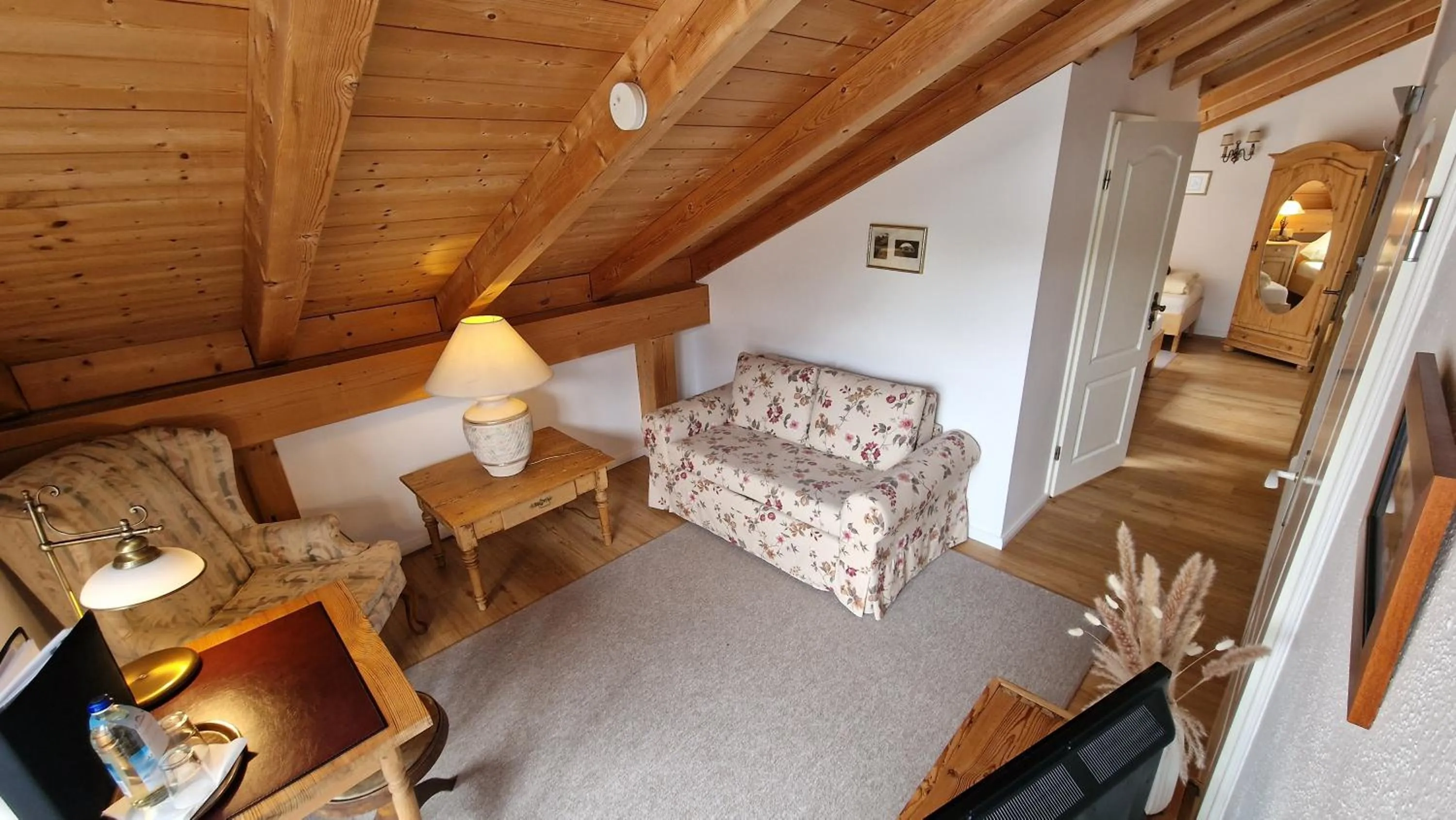 Seating area, Bed in Hotel Ferienhaus Fux