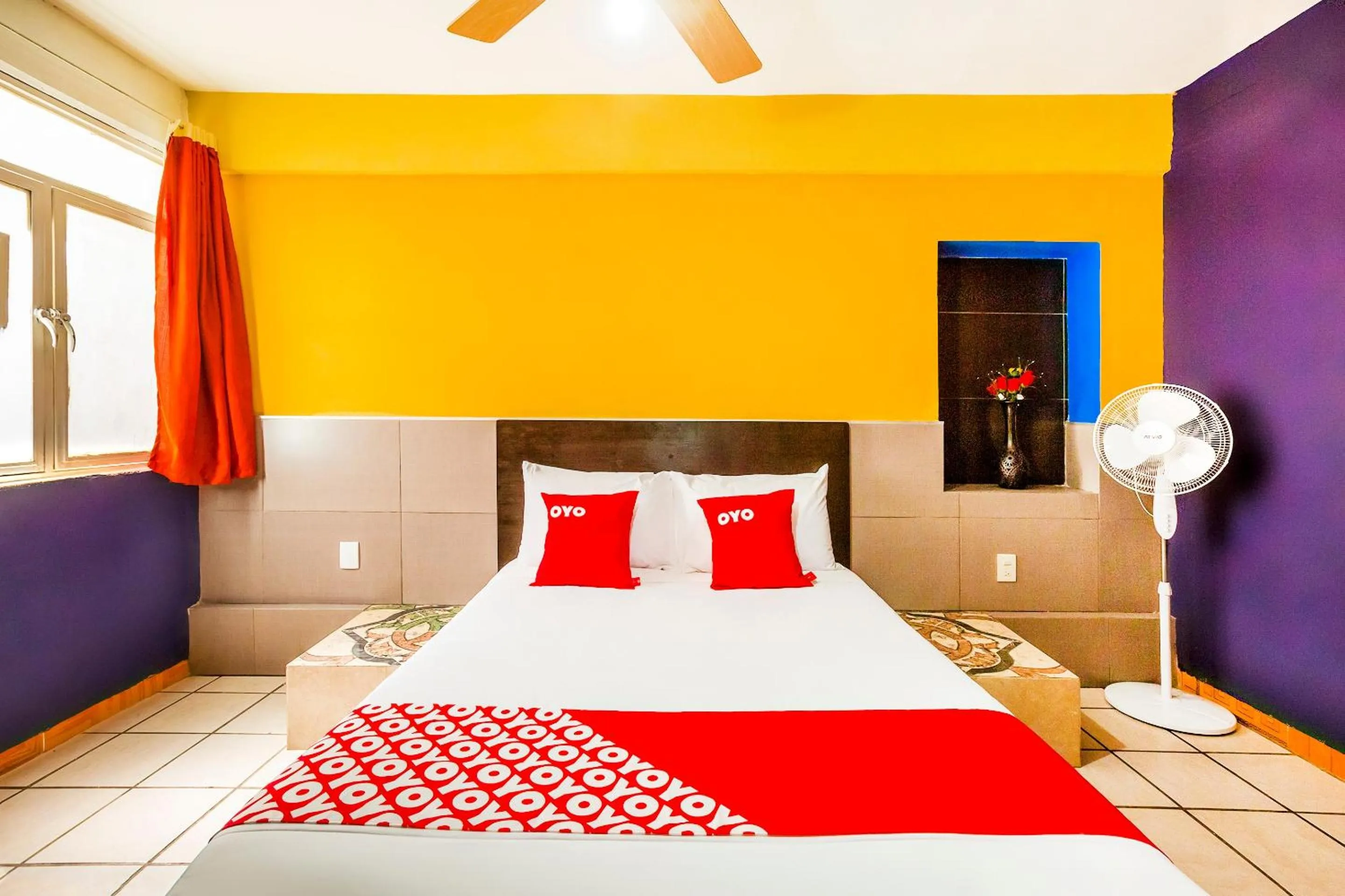 Bedroom, Bed in OYO Hotel Rey David, Oaxaca