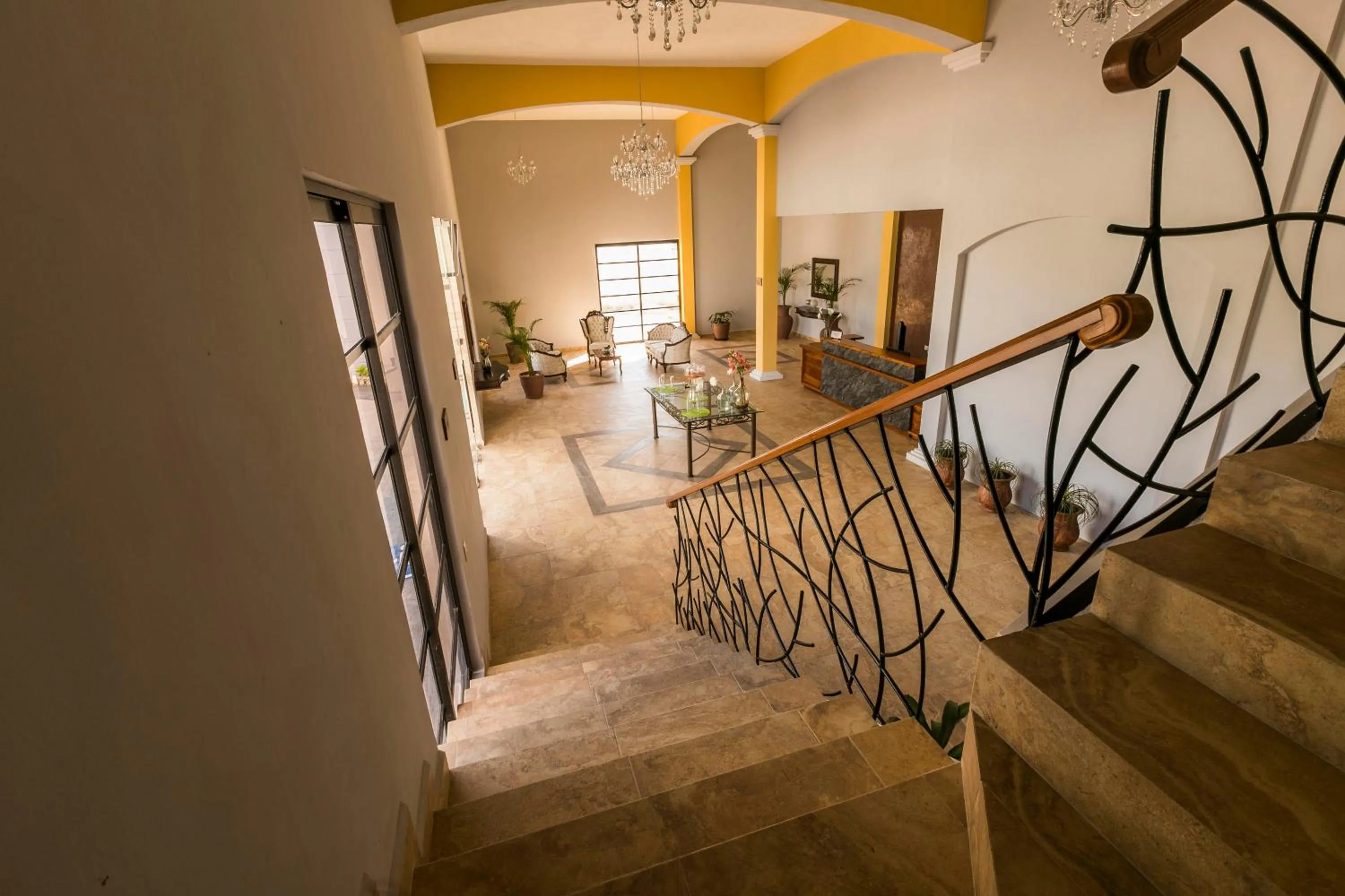 Living room in Hotel Los Frailes, Valladolid, Yucatán