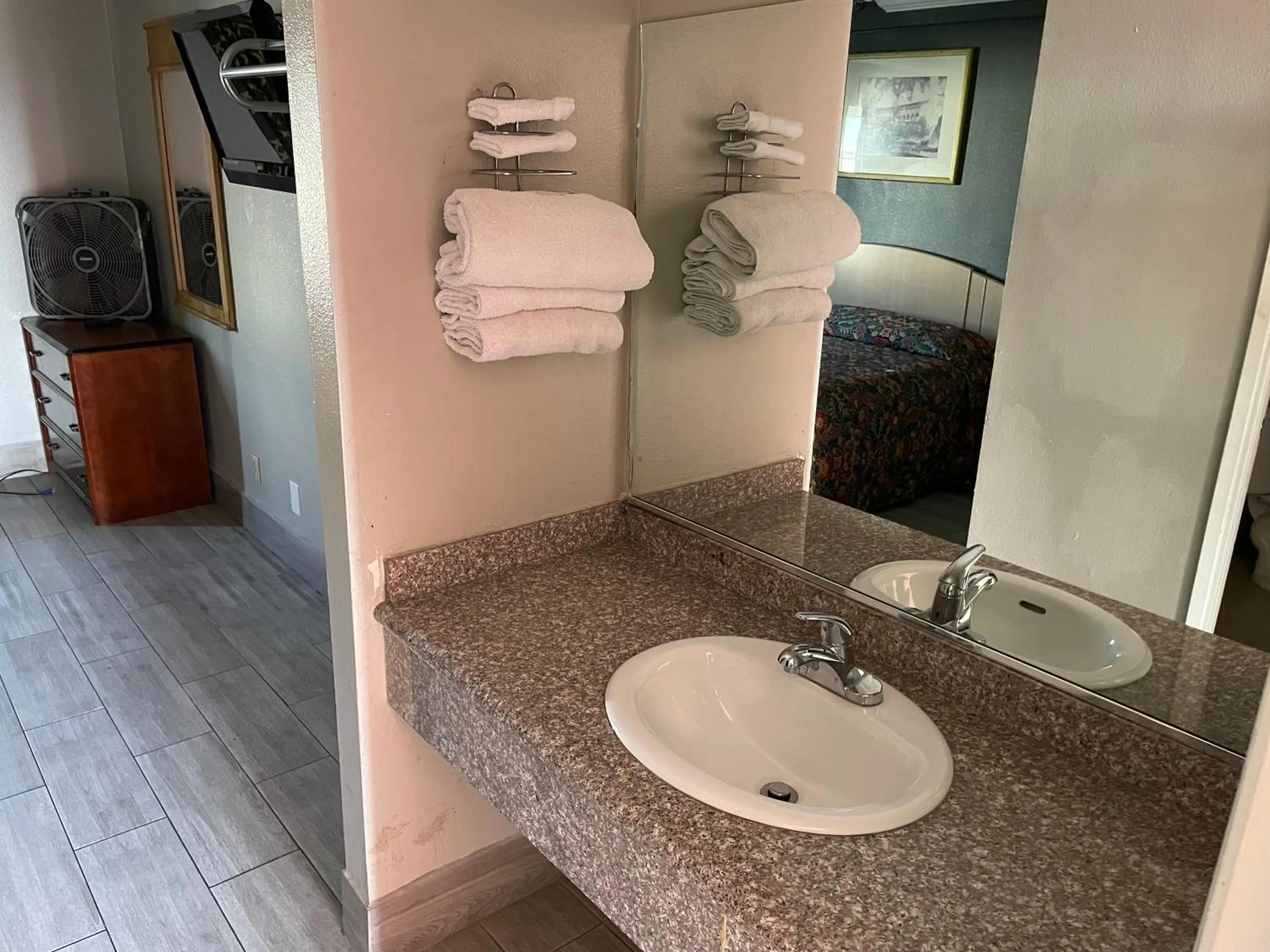 Bathroom in Heritage inn and suites