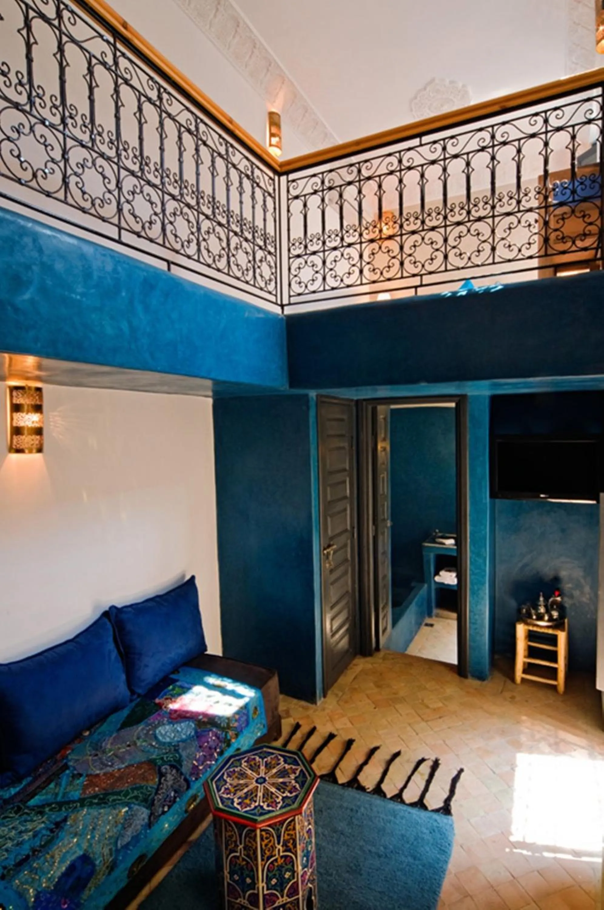 Seating area, Bed in Riad Cinnamon by Marrakech Riad